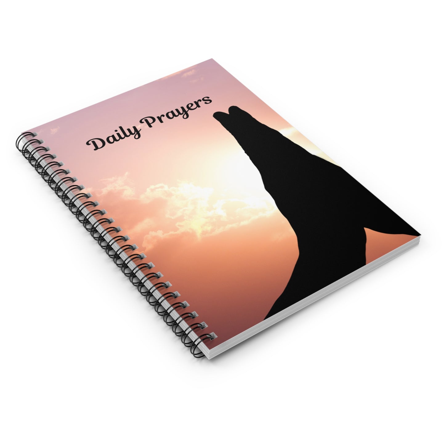 Daily Prayers Spiral Notebook — Christian Prayer Journal, Ruled Lined Notebook for Reflection & Devotion