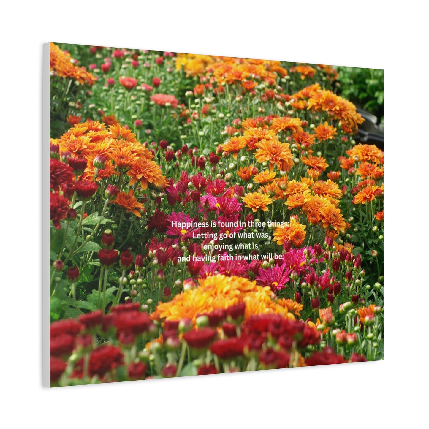 Floral Quote Canvas Print, Inspirational Wall Art, Bright Home Decor, Gift for Her, Motivational Artwork