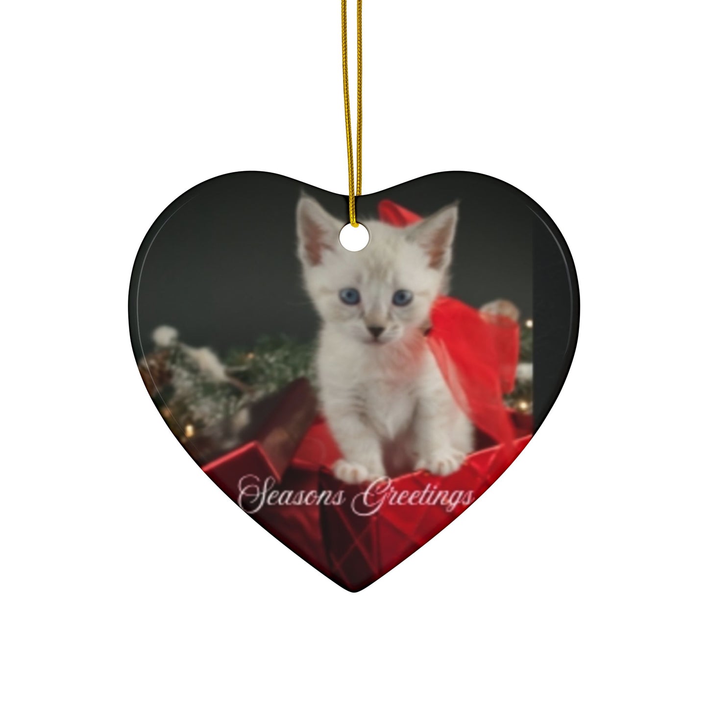 Cat Christmas Ornaments, Festive Double-Sided, Holiday Decor, Pet Lover Gift, Seasonal Cheer, Home Ornament