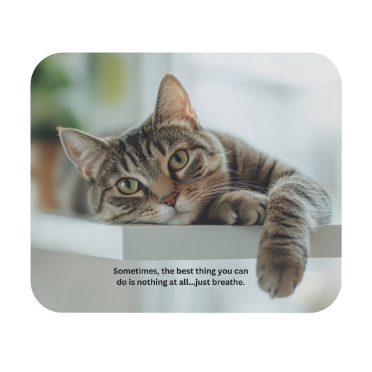 Cat-Themed Mouse Pad with Inspirational Quote, Perfect for Cat Lovers, Home Office Decor, Unique Gift for Birthdays, Holidays, [...]