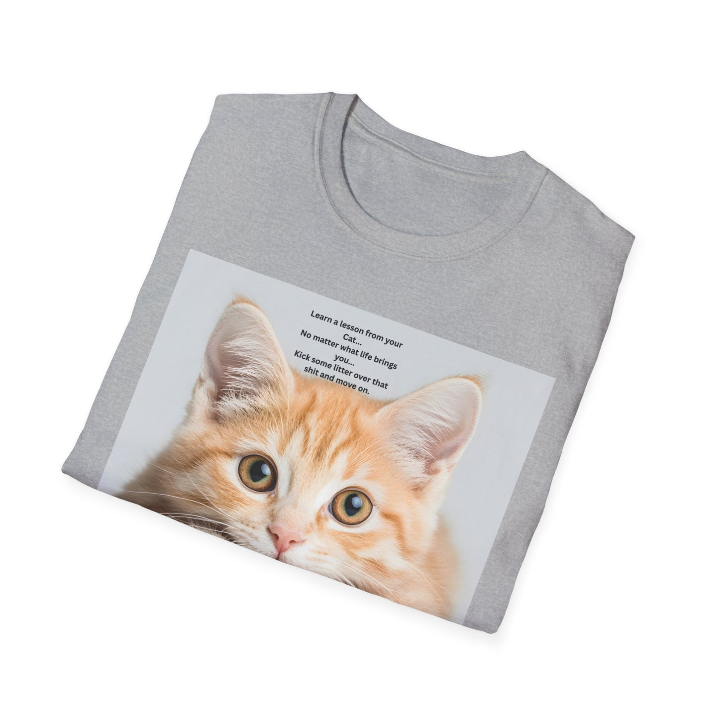 Cat Lover T‑Shirt — Cute Ginger Kitten Photo with Sweet Quote