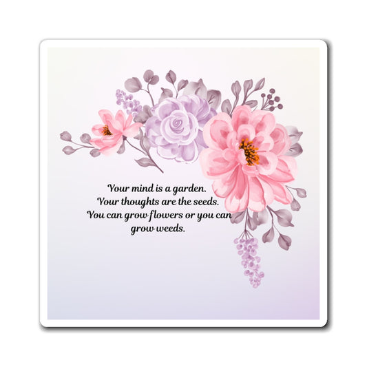 Inspirational Floral Magnet - Positive Affirmation Fridge Decor, Gift for Garden Lovers, Home Office Accessory, Motivational Quote [...]