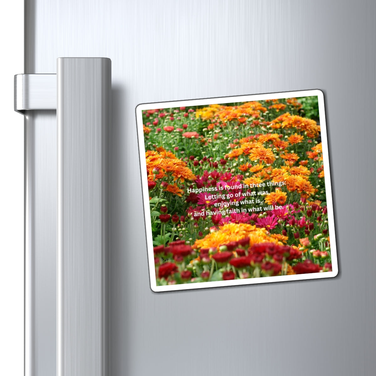 Inspirational Floral Magnet Set - Uplifting Home Decor, Gift for Her, Kitchen Accessories, Motivational Office Decor, Positive Vibes