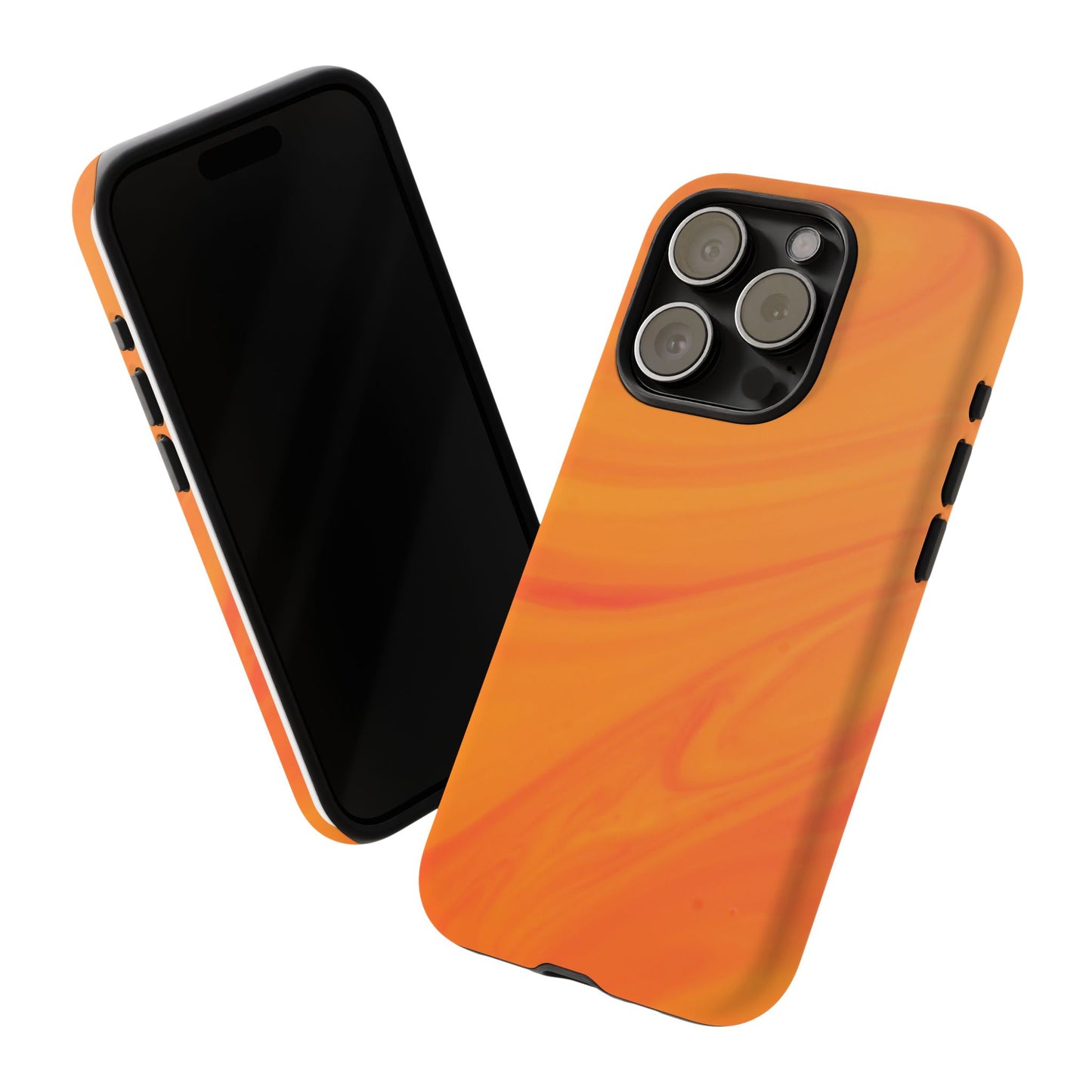 Tough Cases, Beautiful Orange Marble Design