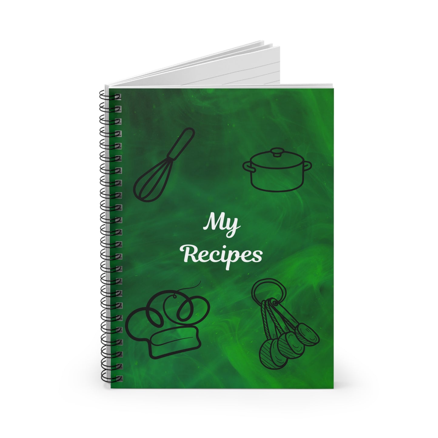 Recipe Notebook — My Recipes Spiral Journal for Meal Planning & Cookbook Notes