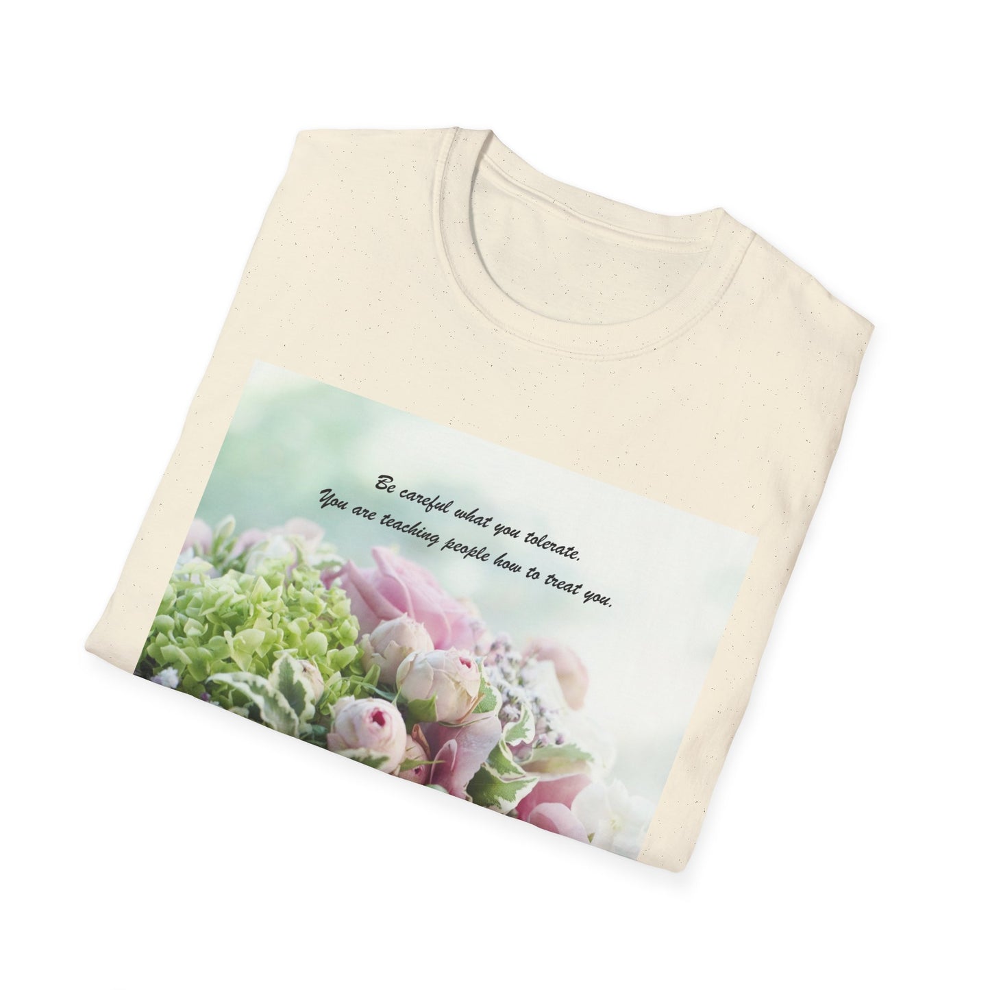 Floral Sympathy T-Shirt — "Be comforted when you think of me" Memorial Tee