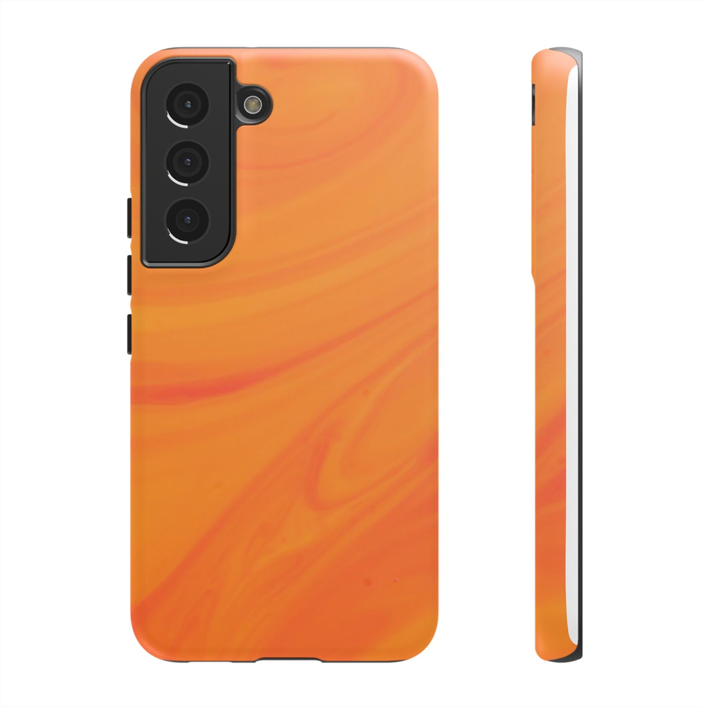 Tough Cases, Beautiful Orange Marble Design