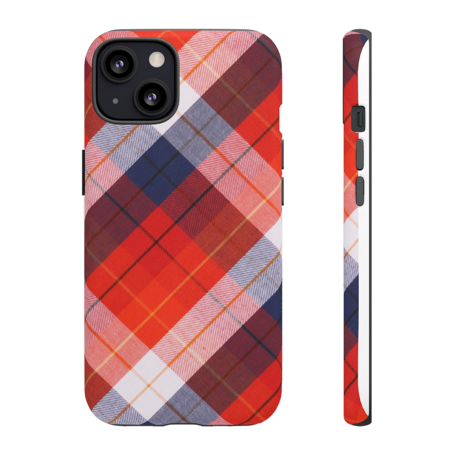 Tough Cases, Beautiful Red, White & Blue Plaid Design