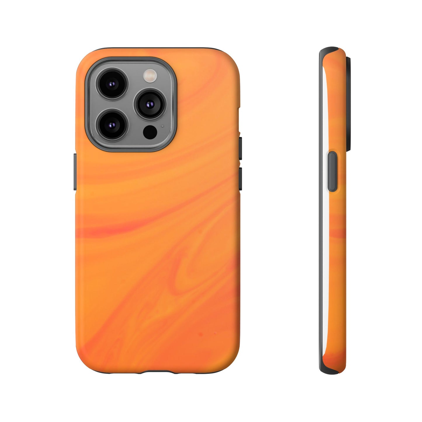 Tough Cases, Beautiful Orange Marble Design