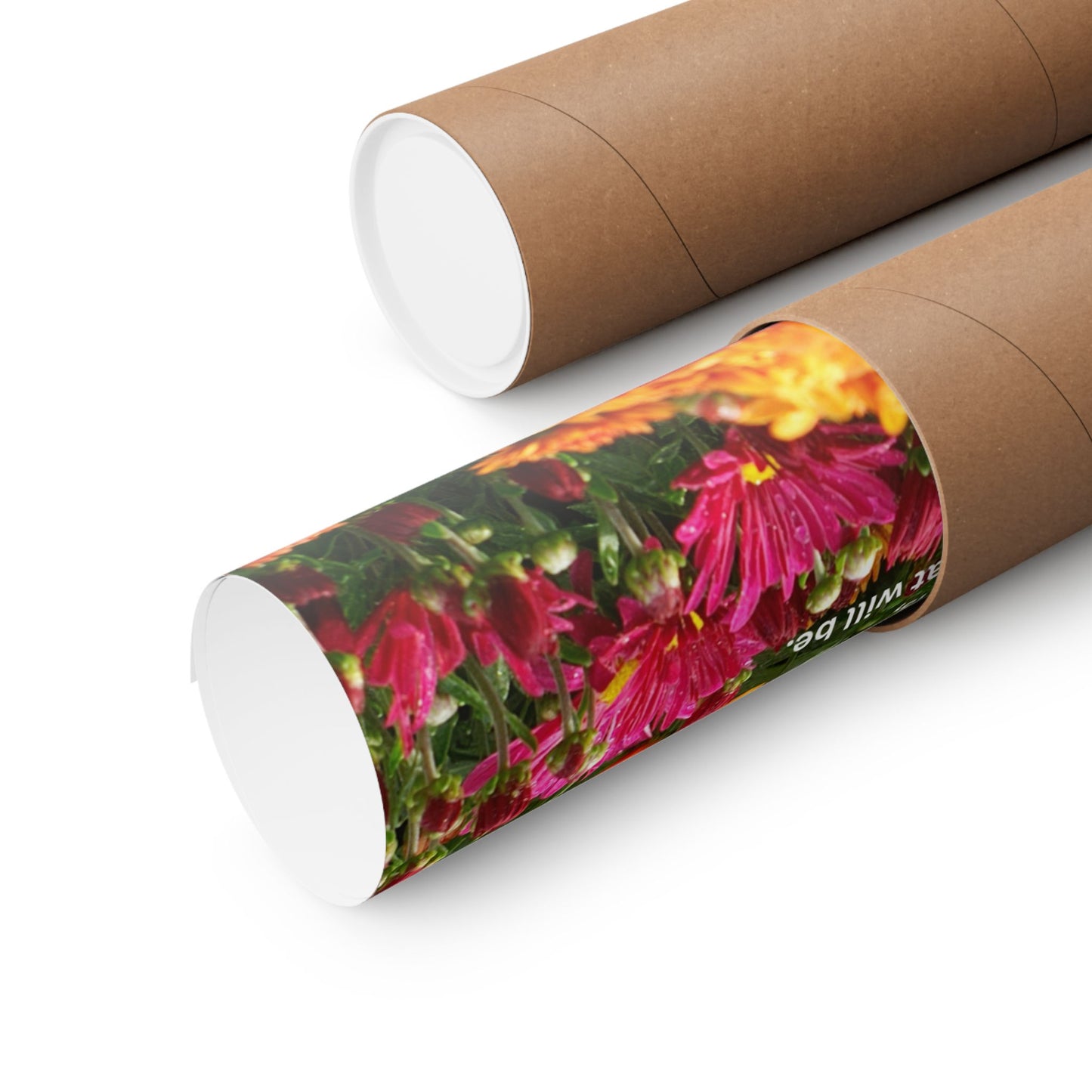 Inspirational Floral Art Print, Matte Vertical Poster, Motivational Wall Decor, Positive Vibes Home Decor, Flower Print