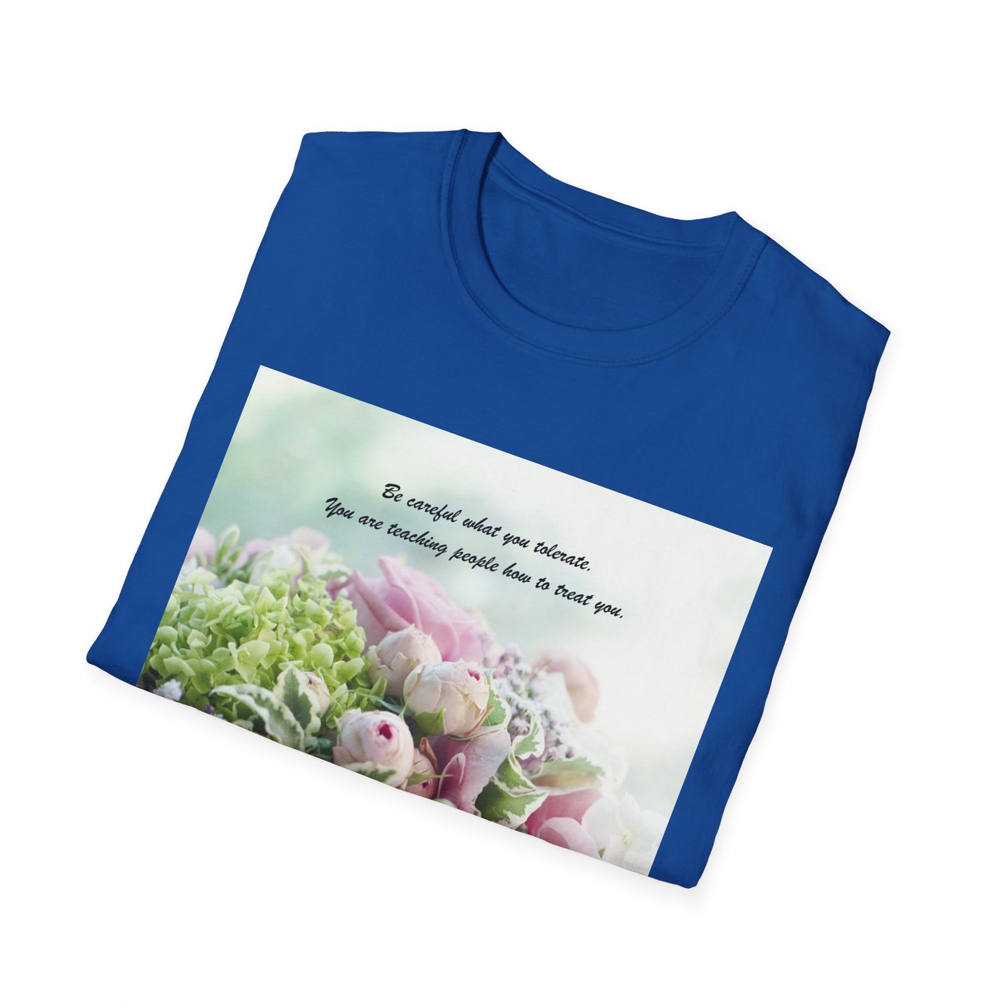 Floral Sympathy T-Shirt — "Be comforted when you think of me" Memorial Tee