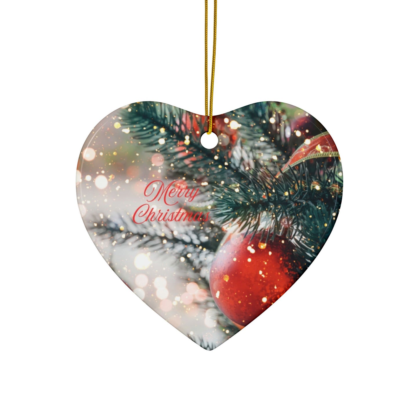 Festive Ceramic Ornaments - Double-Sided Christmas Decorations, Holiday Gift, Tree Ornaments, Seasonal Decor, Merry Christmas