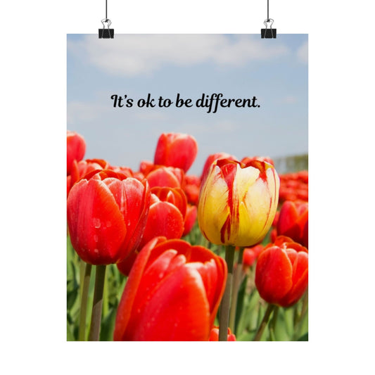 Inspirational Quote Matte Vertical Posters, Flower Wall Art, Motivational Home Decor, Gift for Friends, Positive Affirmation Print