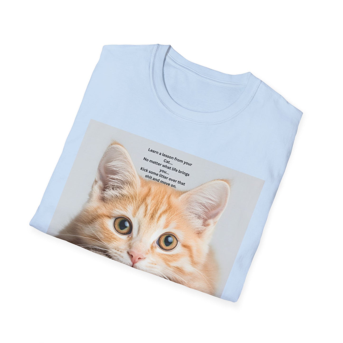 Cat Lover T‑Shirt — Cute Ginger Kitten Photo with Sweet Quote
