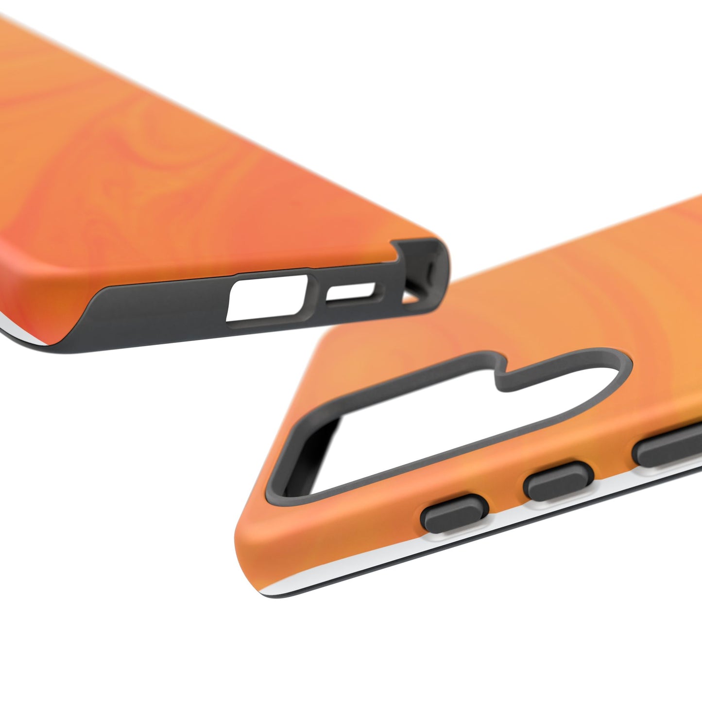 Tough Cases, Beautiful Orange Marble Design
