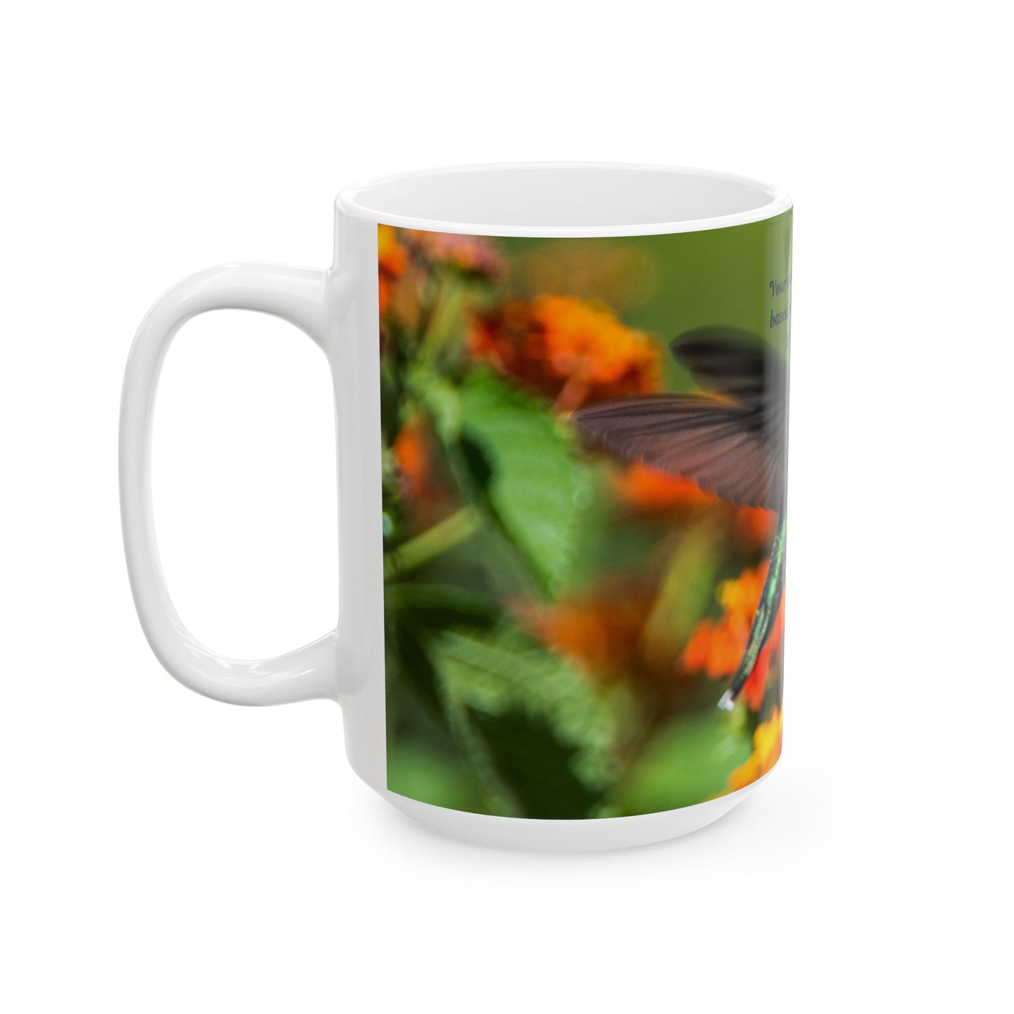 Inspirational Hummingbird Mug - Motivational Coffee Cup, Nature Lover Gift, Self-Worth Reminder, Office Drinkware, Mother's Day Present