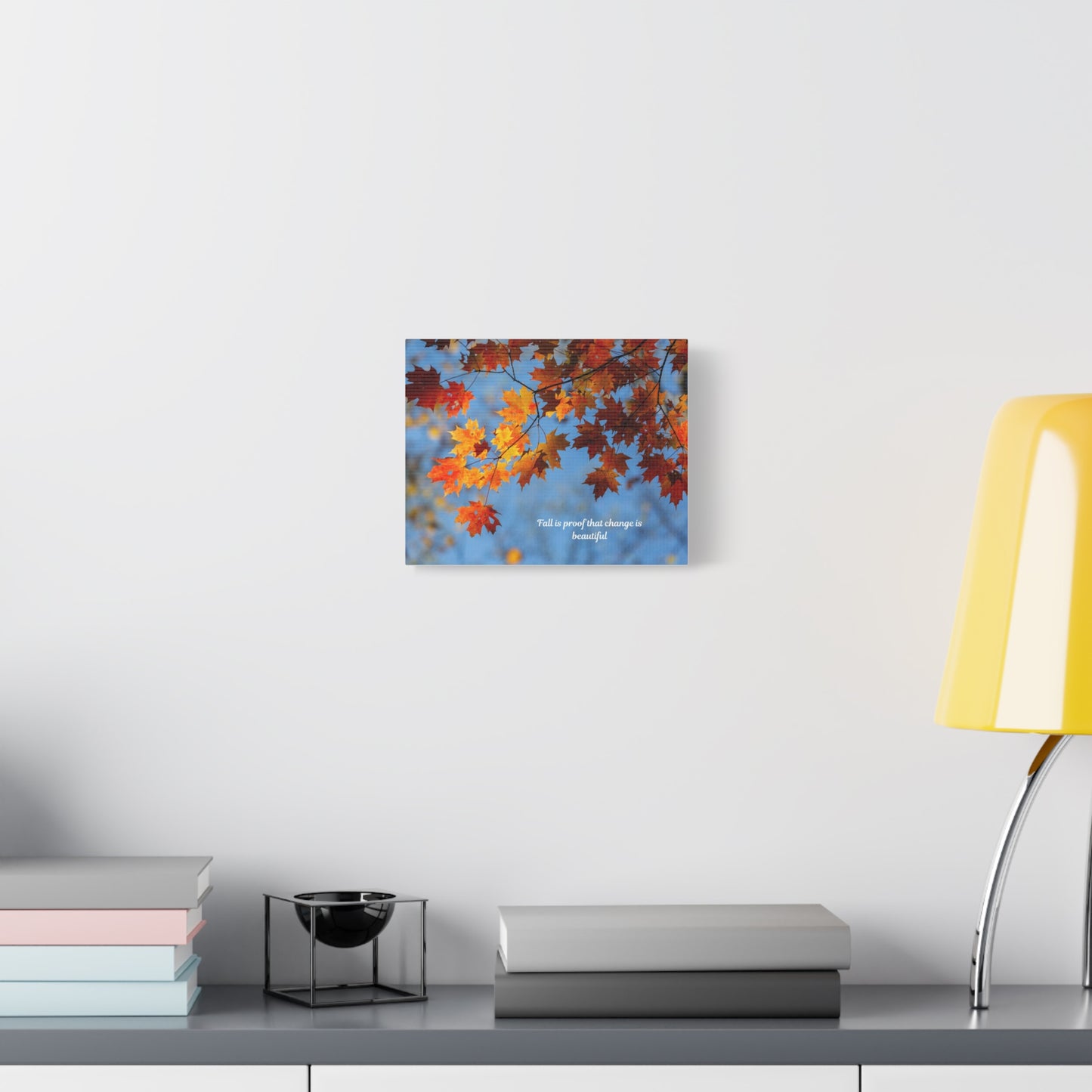 Autumn Canvas Wall Art, Seasonal Decor, Inspirational Quote, Fall Home Decor, Nature Photography