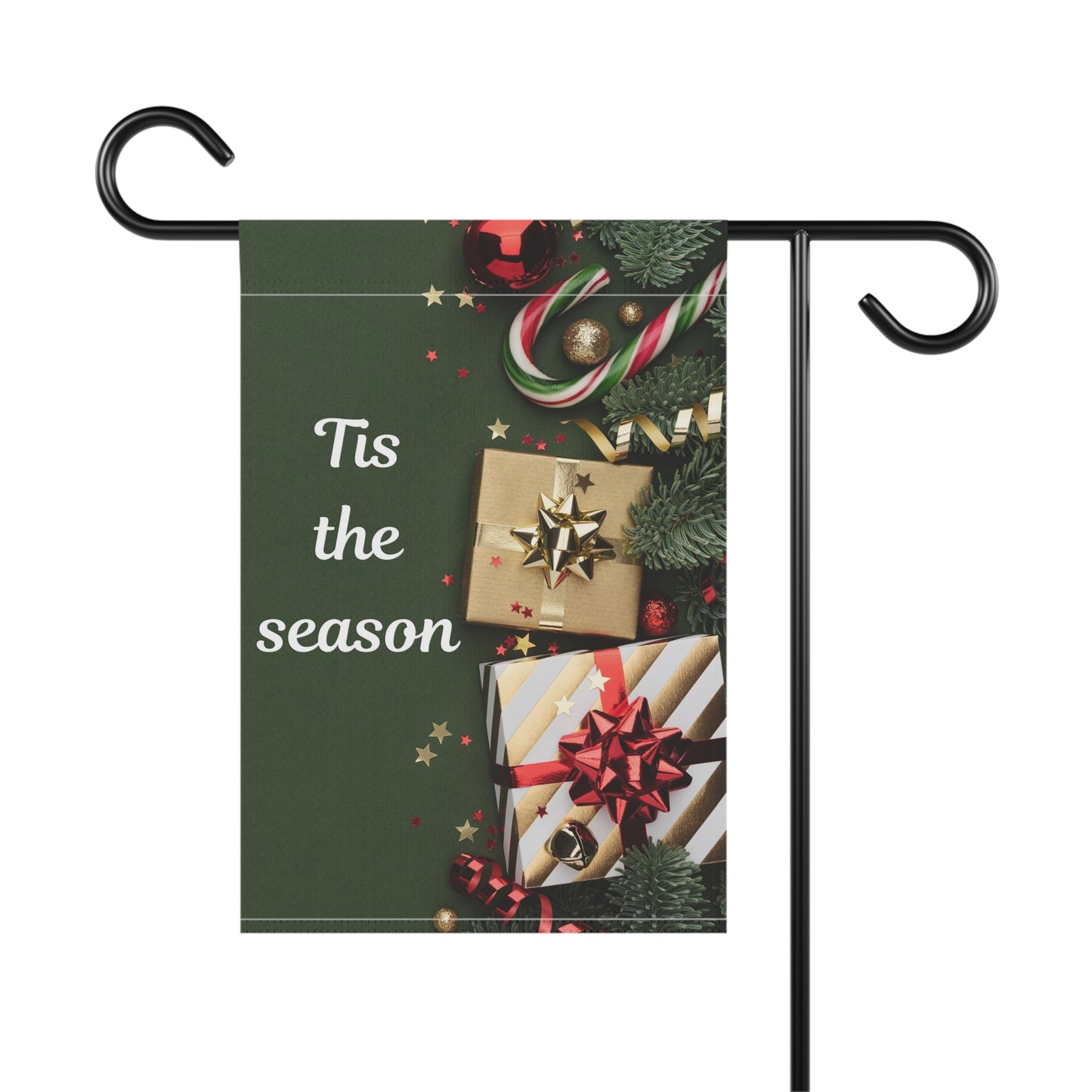 Christmas Garden Flag - "Tis the Season" Holiday House Banner