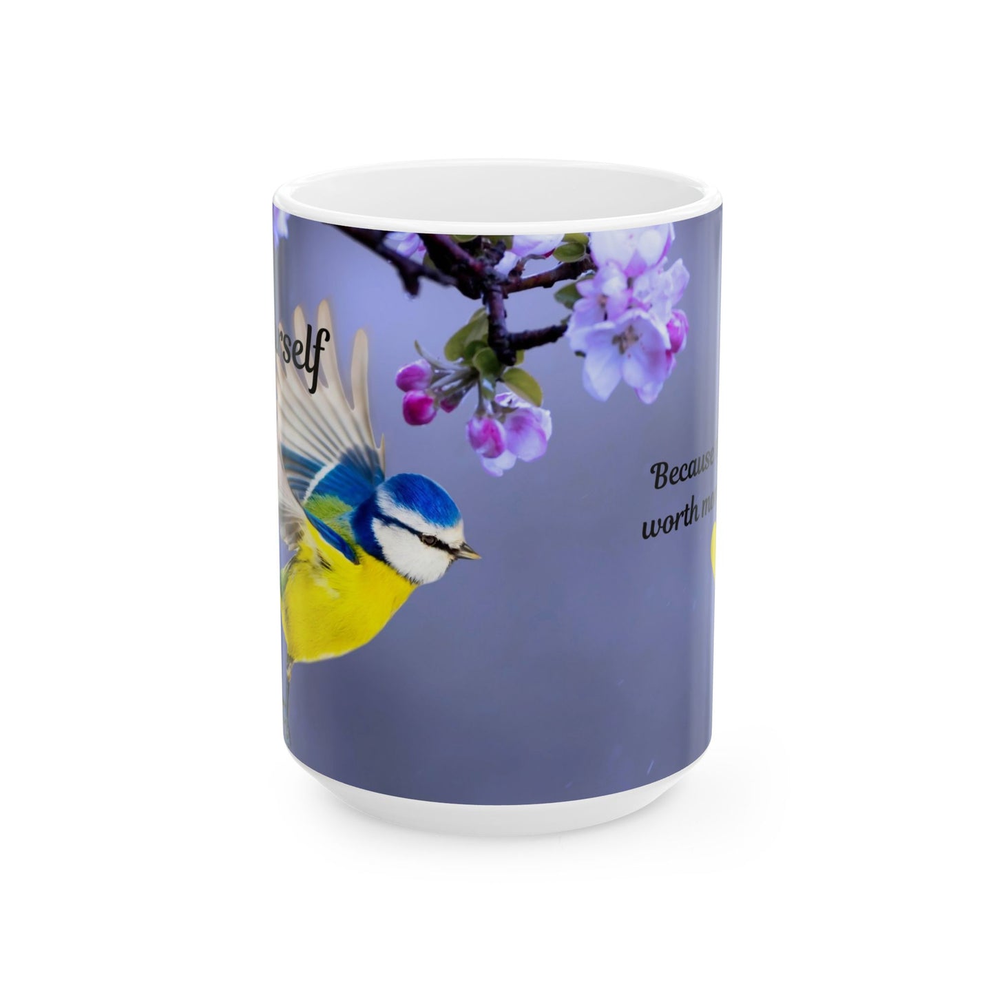 Inspirational Bird Ceramic Mug | Nature Lover's Gift | Positive Affirmation Coffee Mug | Motivational Drinkware | Eco-Friendly Gift