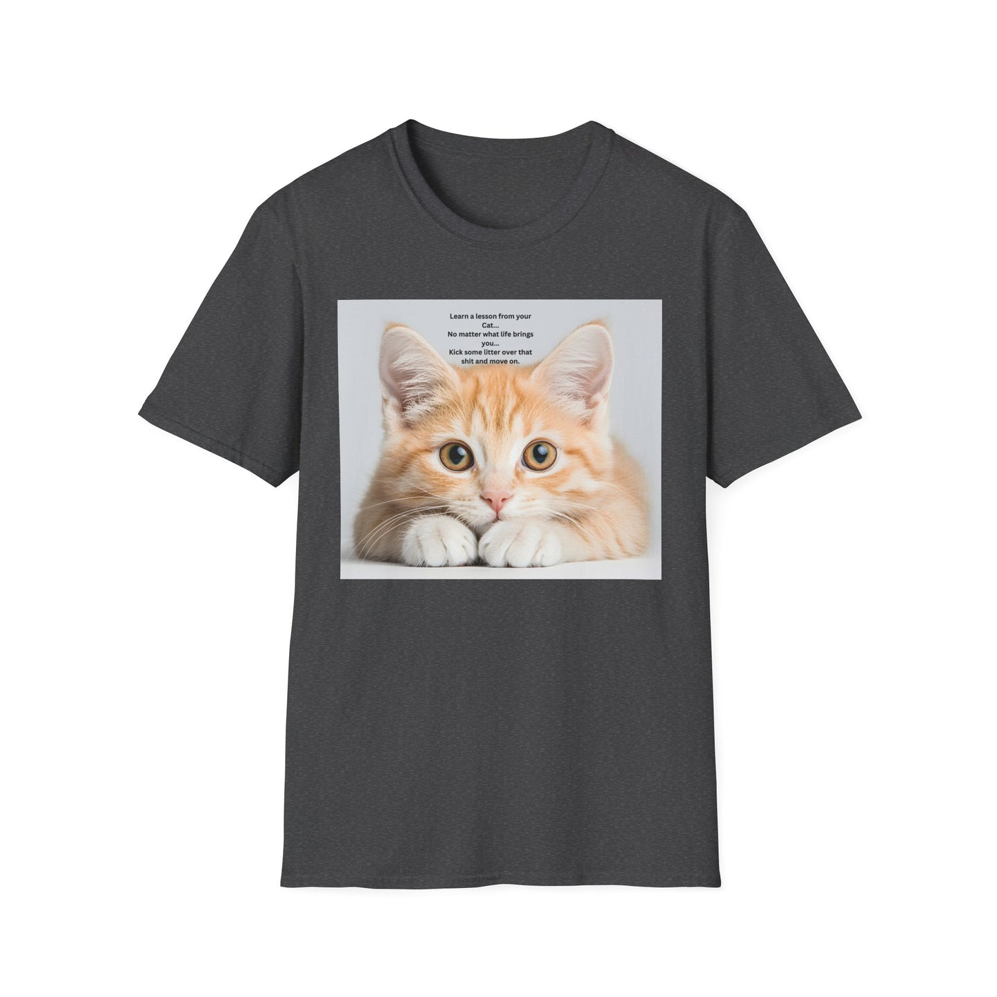 Cat Lover T‑Shirt — Cute Ginger Kitten Photo with Sweet Quote