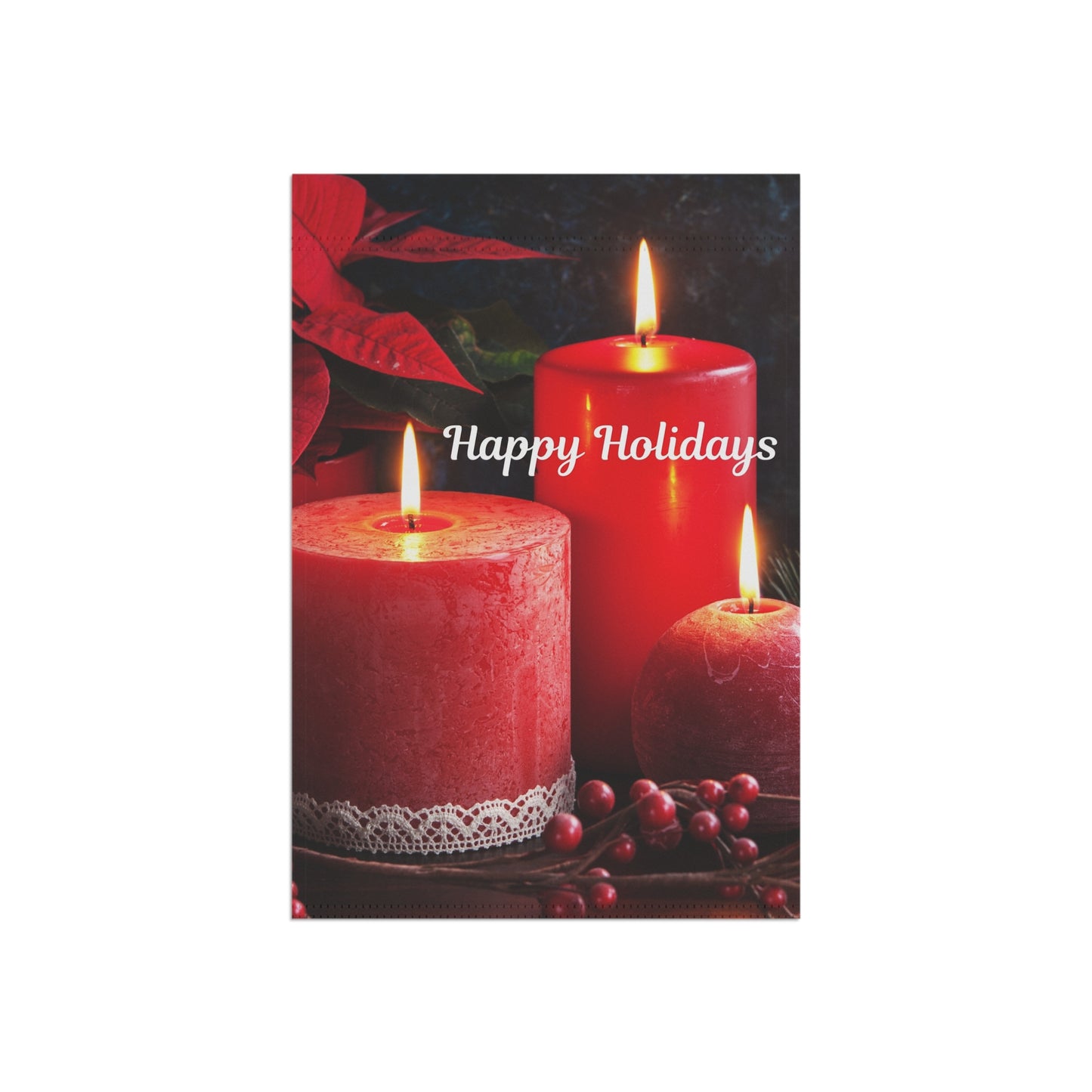 Happy Holidays Garden Banner, Festive House Decor, Outdoor Flag for Holiday Celebrations, Seasonal Yard Decor, Christmas Banner