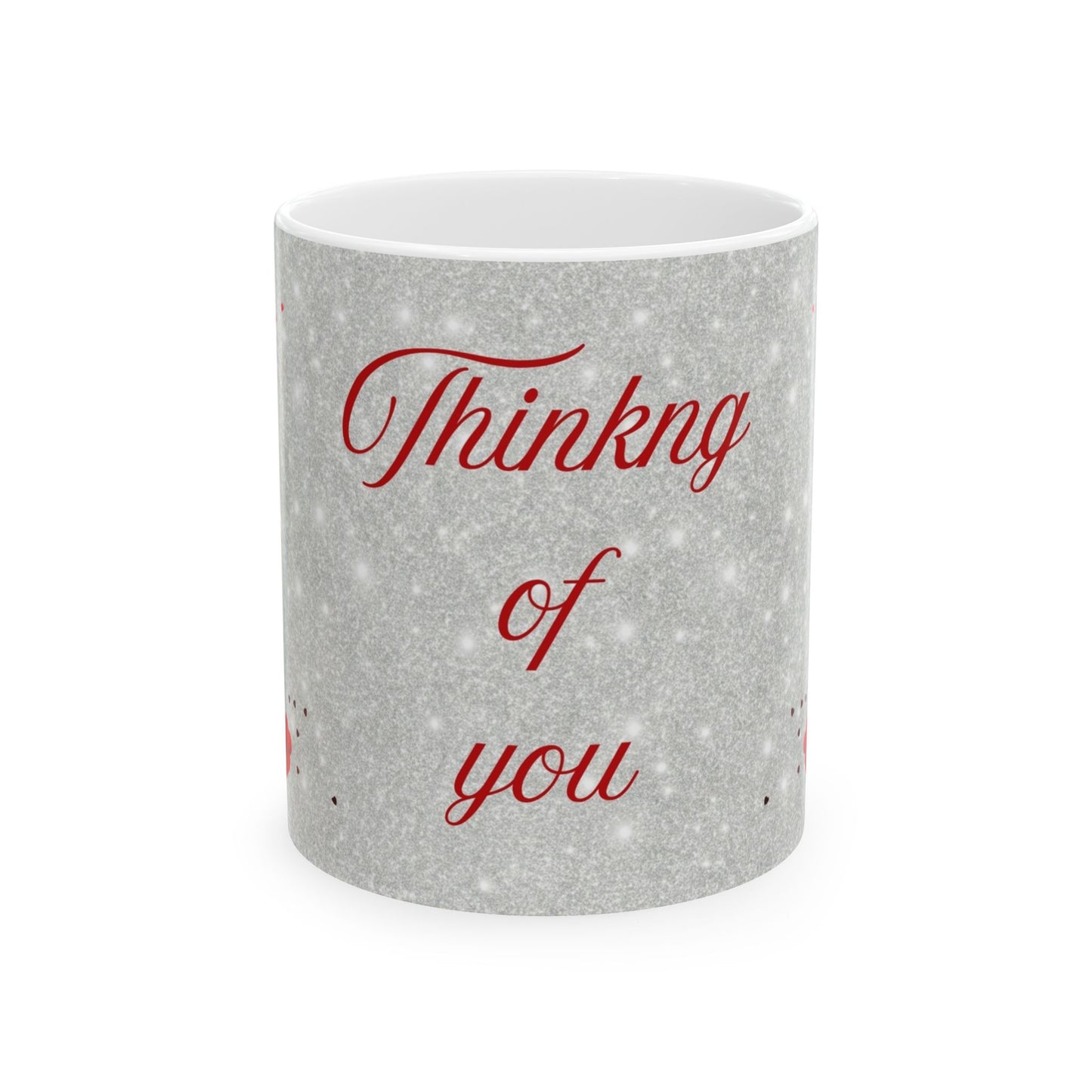 Thinking of You Heart Ceramic Mug — Romantic Valentine’s Coffee Cup (11oz & 15oz)