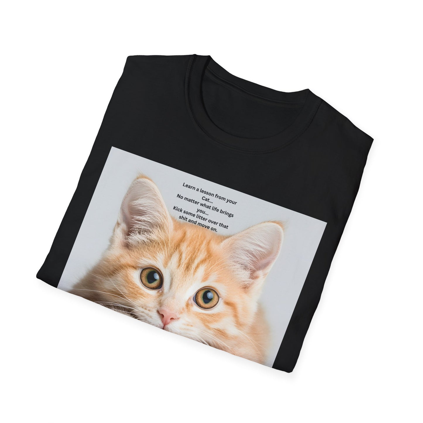 Cat Lover T‑Shirt — Cute Ginger Kitten Photo with Sweet Quote