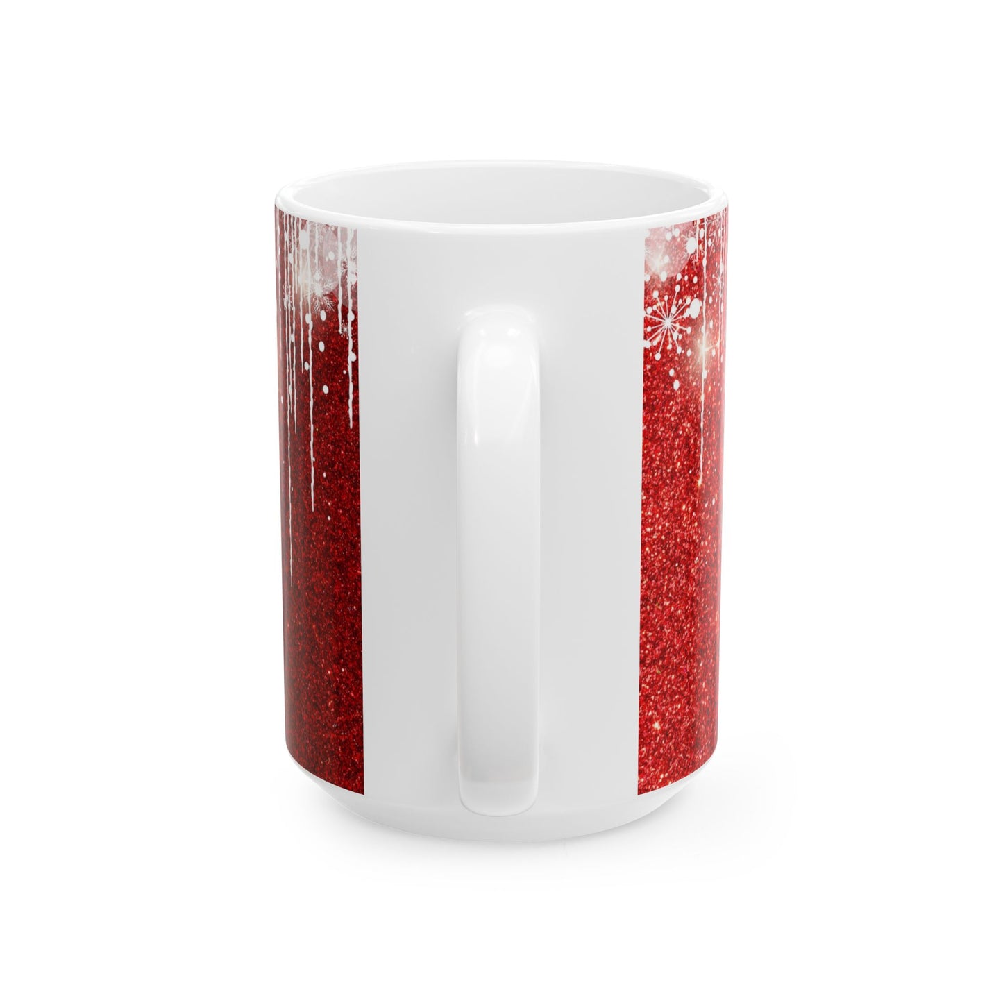 Sparkling Christmas Mug, Holiday Gift, Festive Coffee Cup, Merry Christmas, Glitter Red Coffee Mug, Seasonal Decor, 11oz 15oz