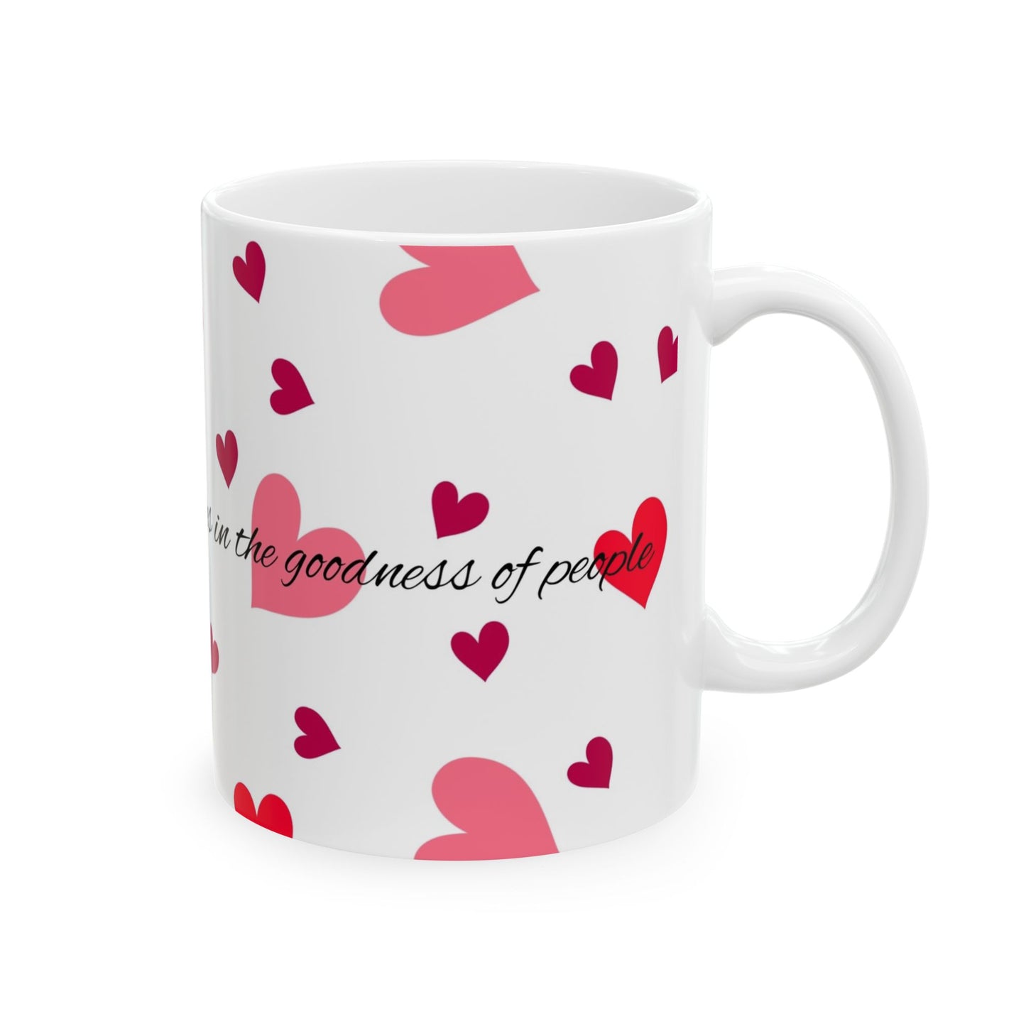 Valentine's Love Ceramic Mug, Heart Pattern Cup, Gift for Her, Coffee Tea Mug, Love Mug, Heartfelt Present