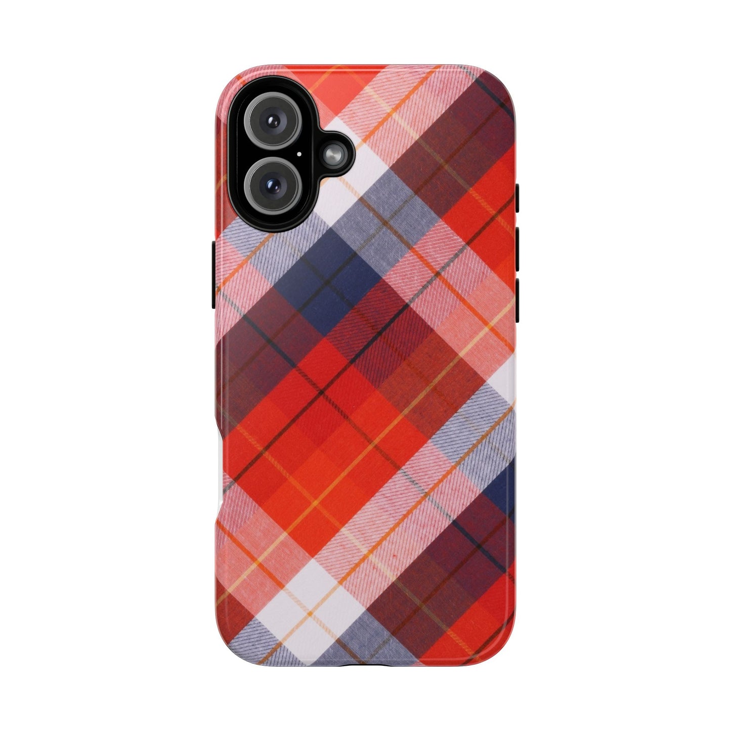 Tough Cases, Beautiful Red, White & Blue Plaid Design