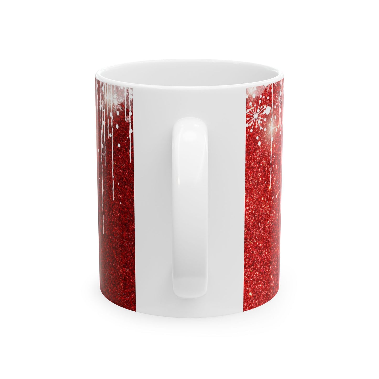 Sparkling Christmas Mug, Holiday Gift, Festive Coffee Cup, Merry Christmas, Glitter Red Coffee Mug, Seasonal Decor, 11oz 15oz