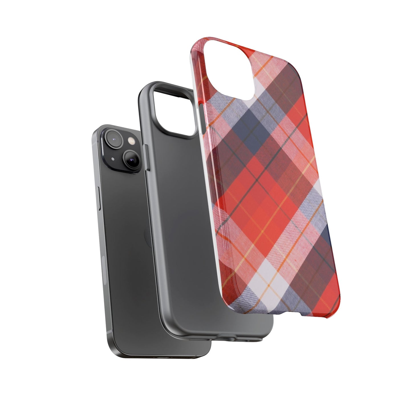 Tough Cases, Beautiful Red, White & Blue Plaid Design