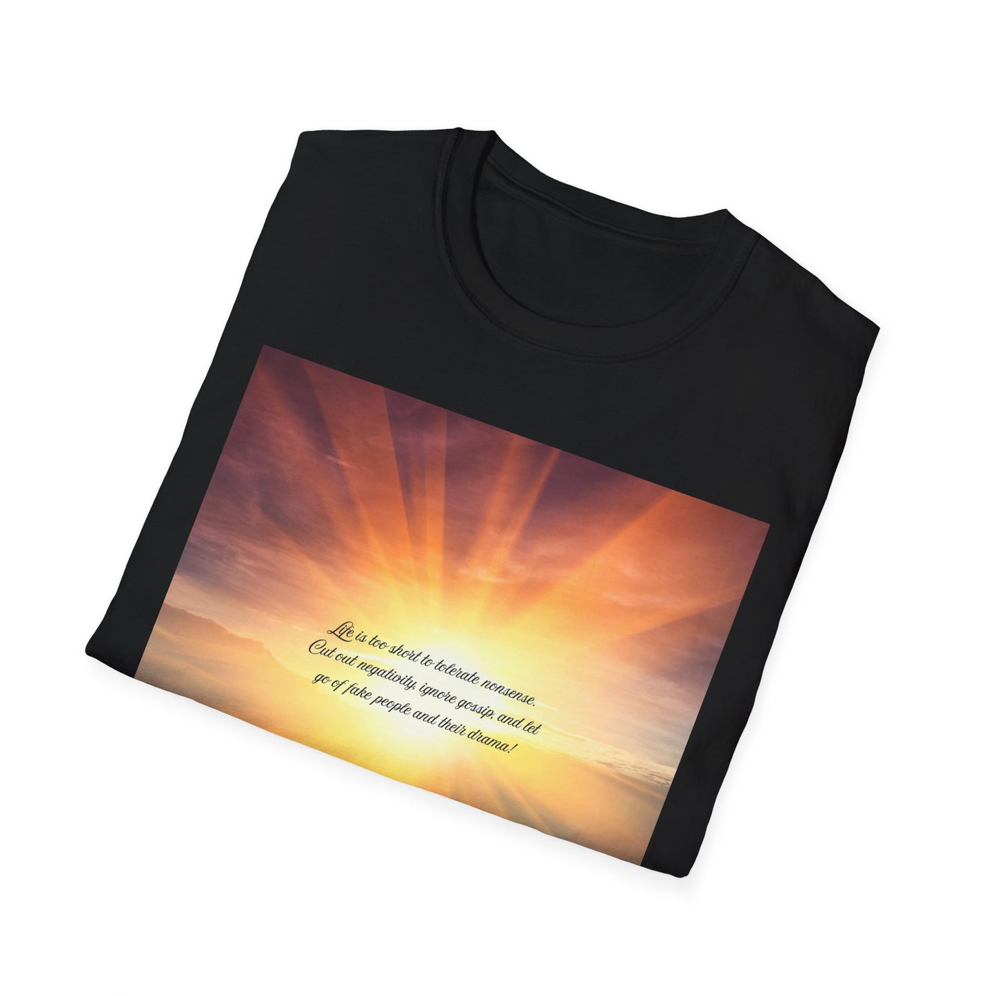 Inspirational Sunray T-Shirt, Motivational Tee, God’s Love Design, Softstyle T-Shirt, Everyday Wear, Gift for All Occasions