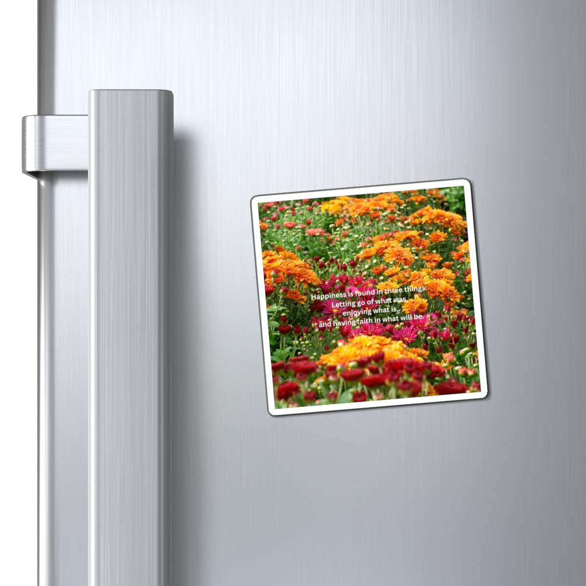 Inspirational Floral Magnet Set - Uplifting Home Decor, Gift for Her, Kitchen Accessories, Motivational Office Decor, Positive Vibes