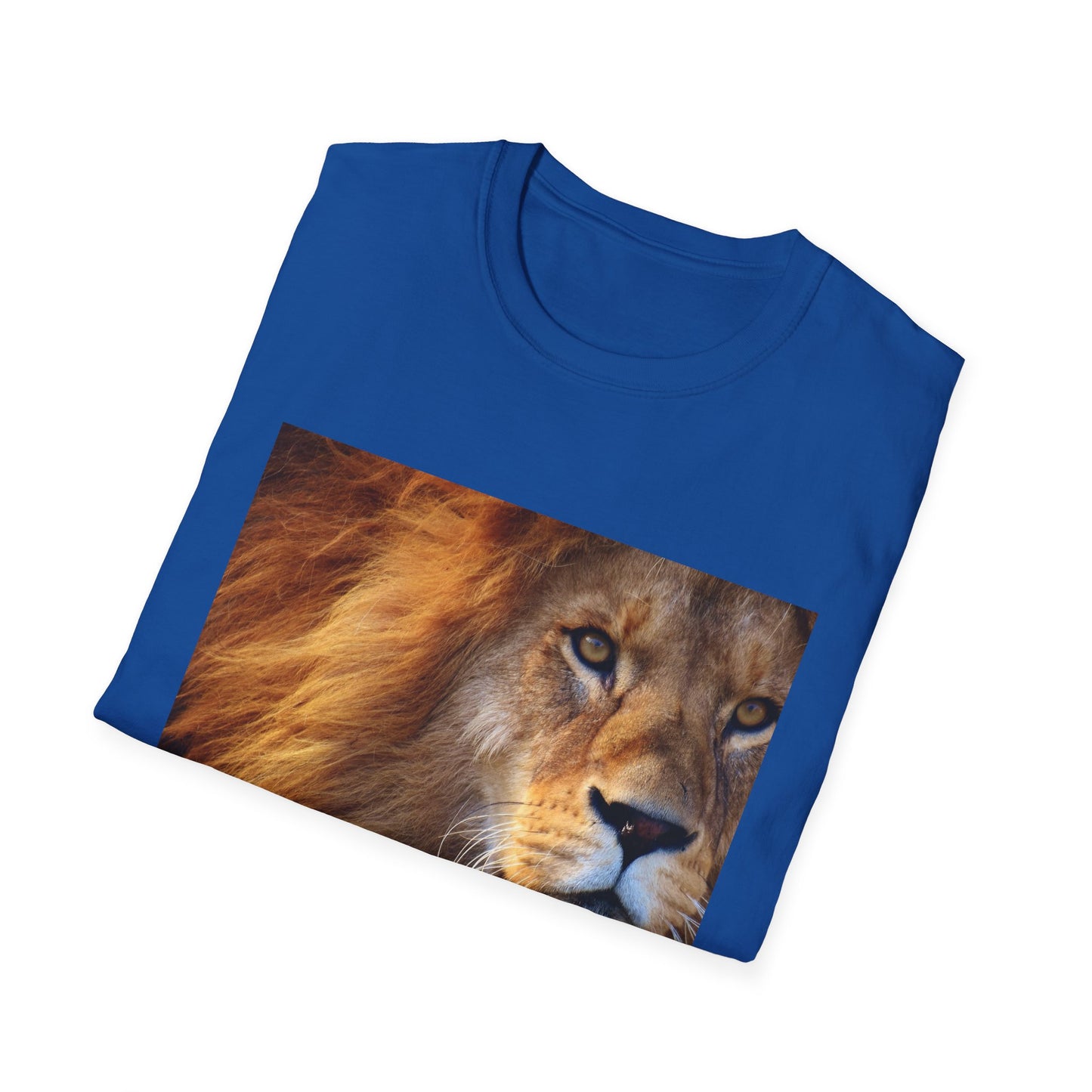 Lion's Roar Softstyle T-Shirt | Wildlife Lover Gift, Nature Tee, Animal Lover Shirt, Eco-Friendly Apparel, Front Design Export