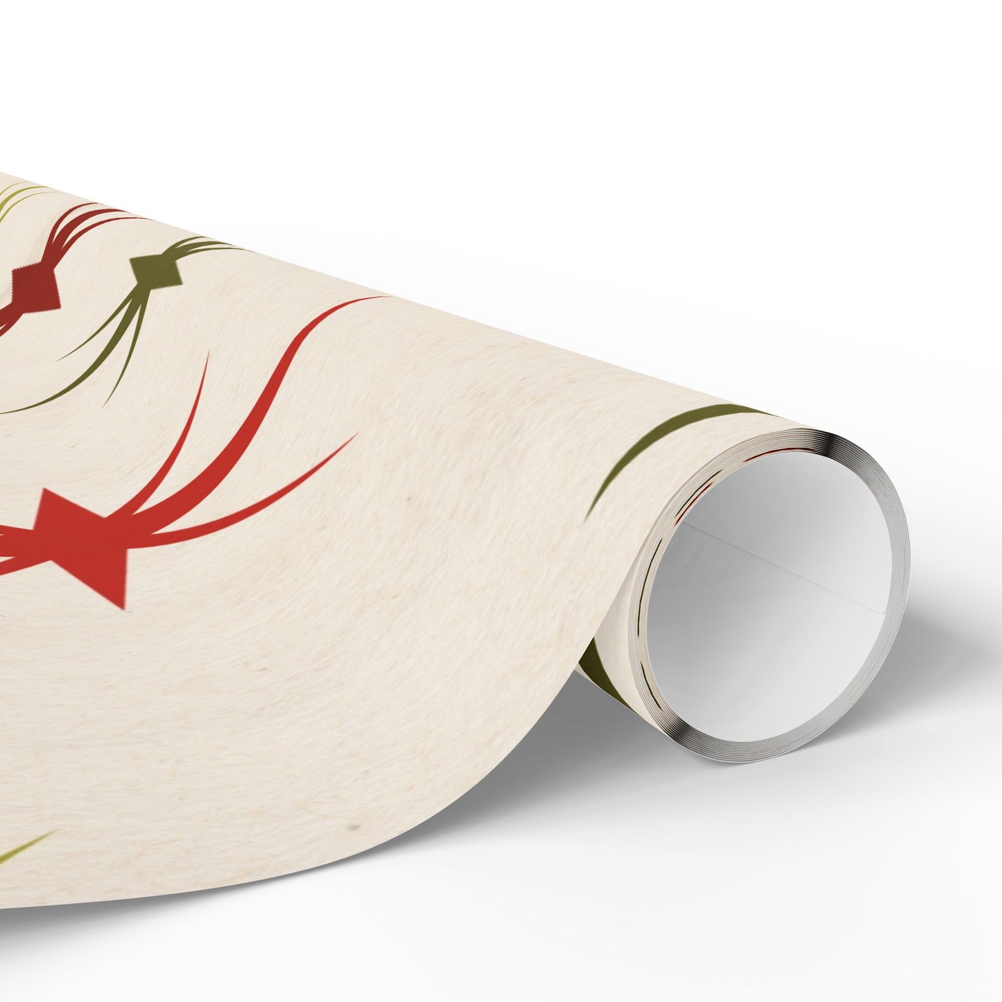 Christmas Star Wrapping Paper Roll — Retro Midcentury Starburst Gift Wrap