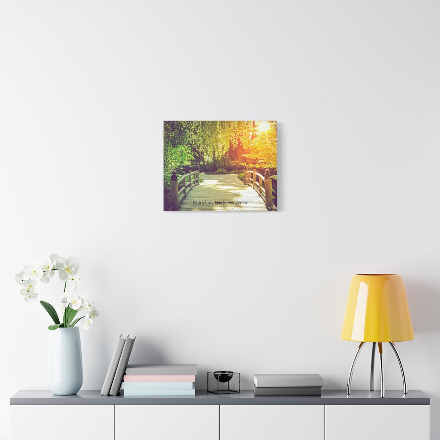 Inspirational Canvas Wall Art, Faith Is the Bridge to Your Destiny, Home Decor, Motivational Art, Living Room Decoration, Gift Idea
