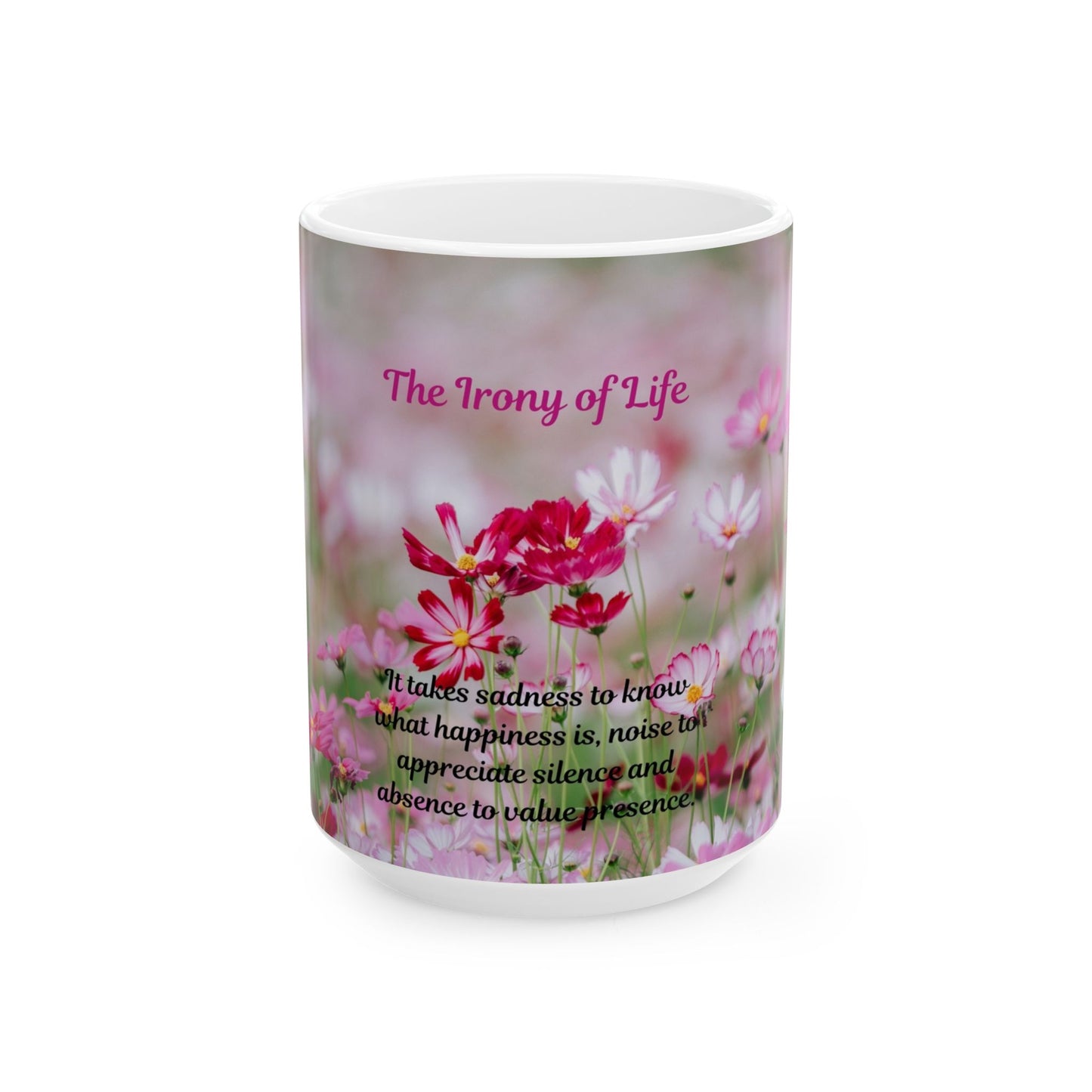 Inspirational Floral Ceramic Mug - "The Irony of Life" - Unique Gift for Coffee Lovers, Tea Enthusiasts, Home Decor, Motivational [...]