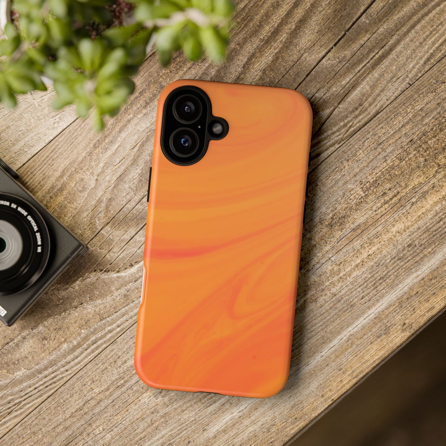 Tough Cases, Beautiful Orange Marble Design