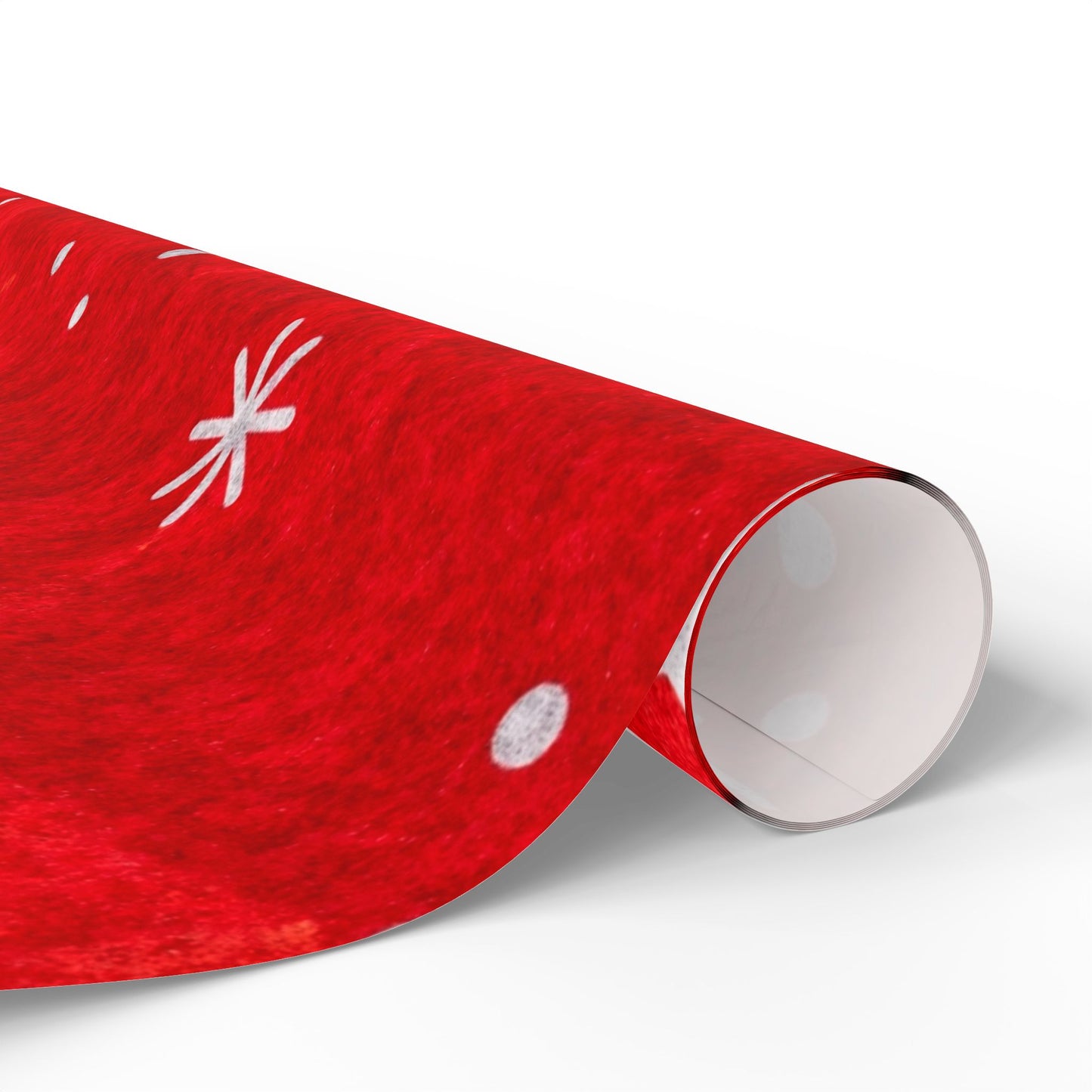 Holiday Snowflake Wrapping Paper Roll – Red Christmas Gift Wrap