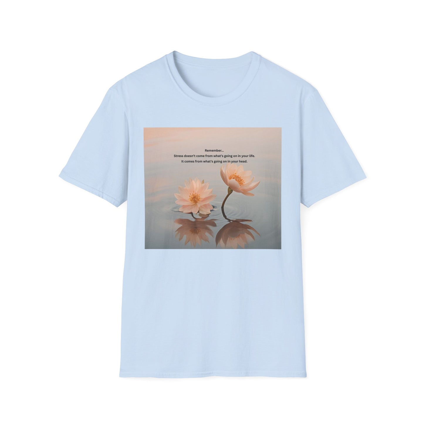 Calm Reflection T‑Shirt — 'Sometimes it takes a season' Floral Inspirational Tee