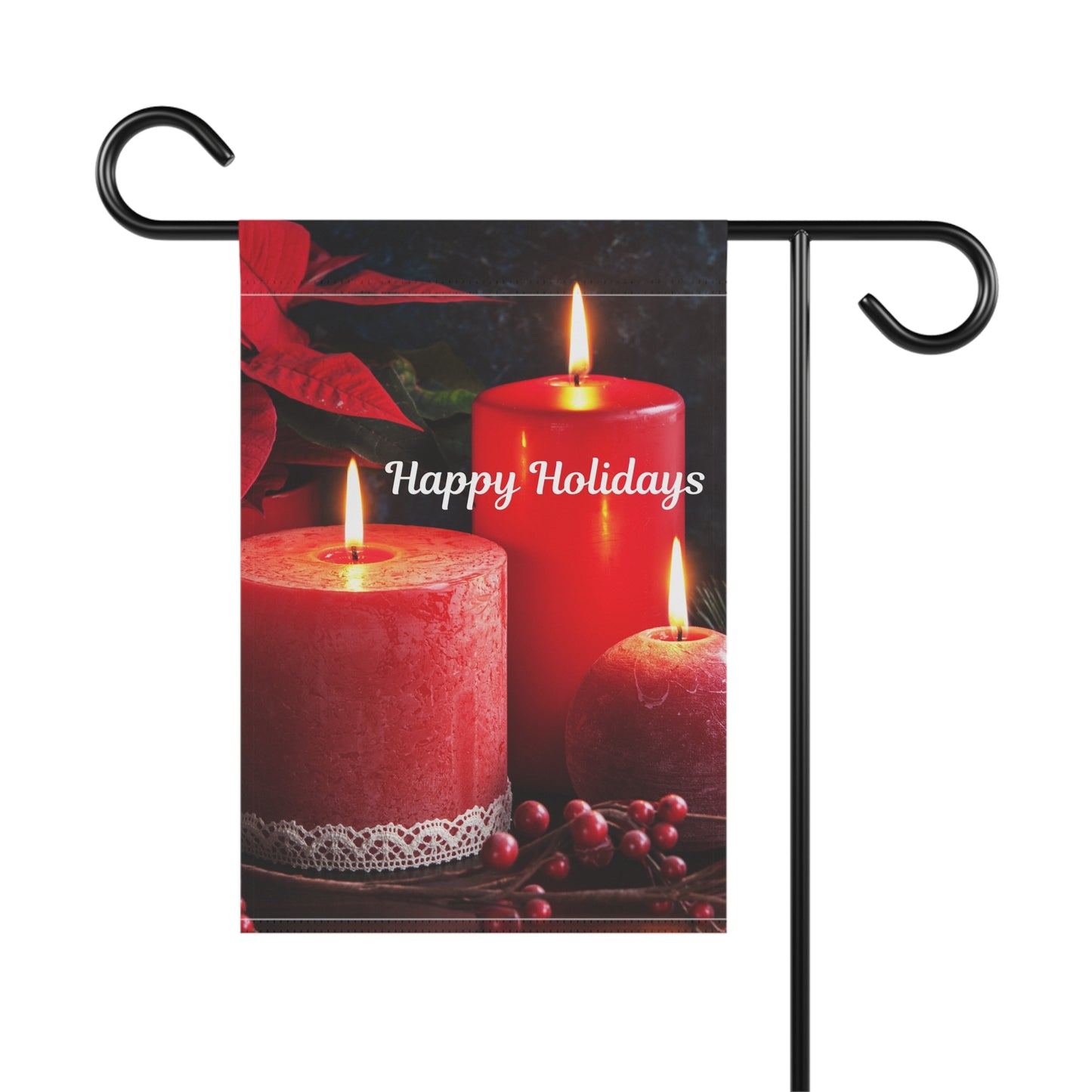 Happy Holidays Garden Banner, Festive House Decor, Outdoor Flag for Holiday Celebrations, Seasonal Yard Decor, Christmas Banner