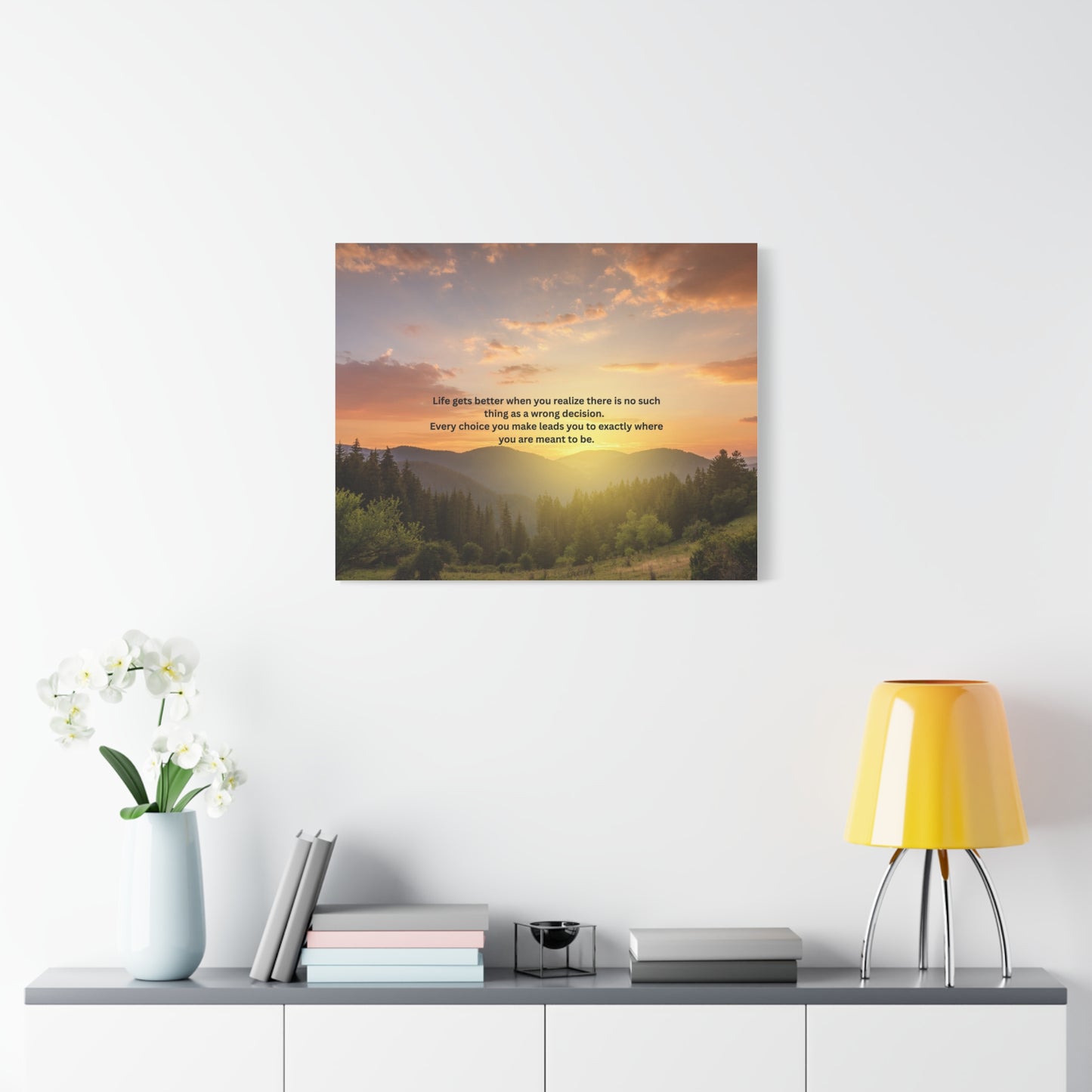 Inspirational Sunset Canvas Print — "Life Gets Better" Motivational Wall Art