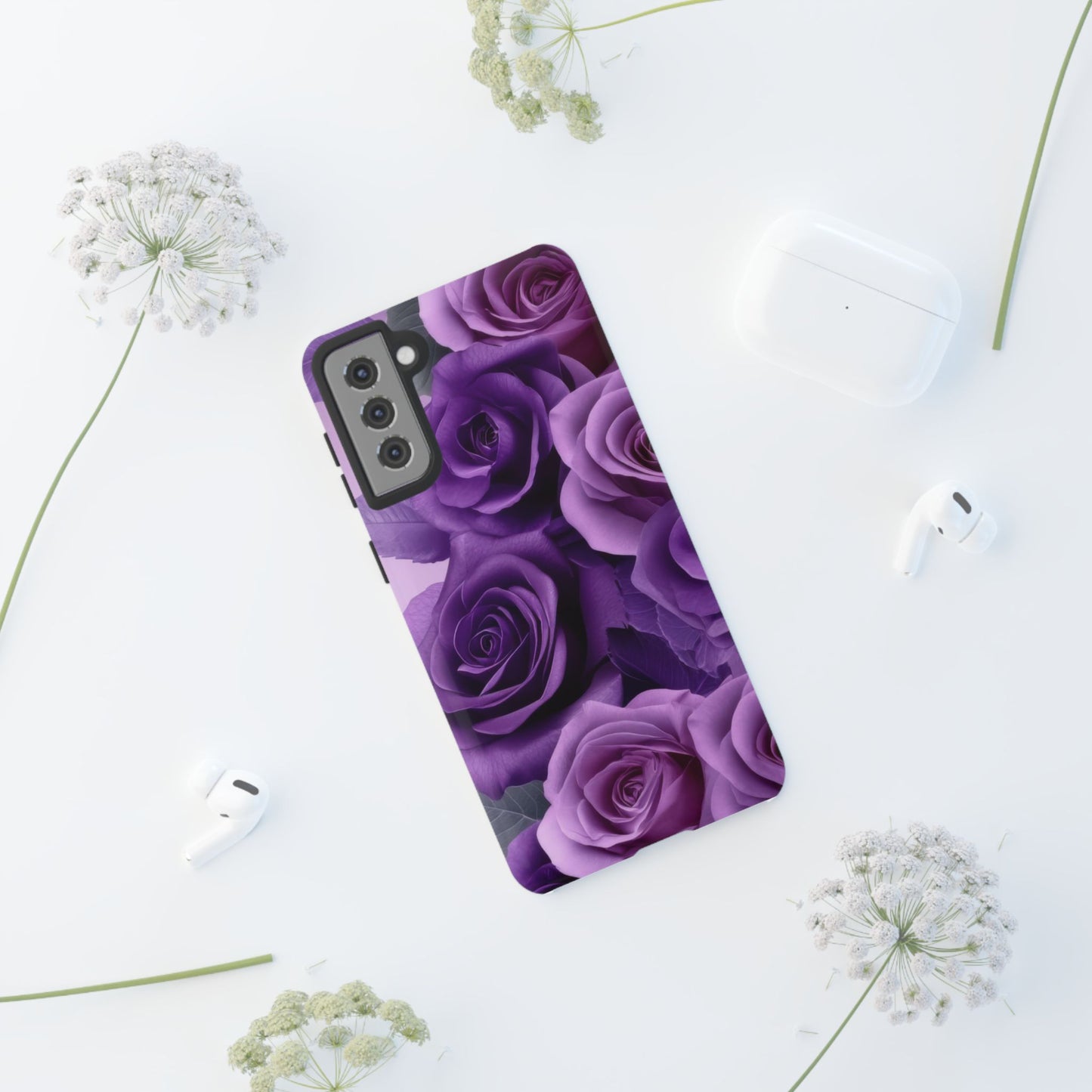Tough Cases, Beautiful Purple Floral Design