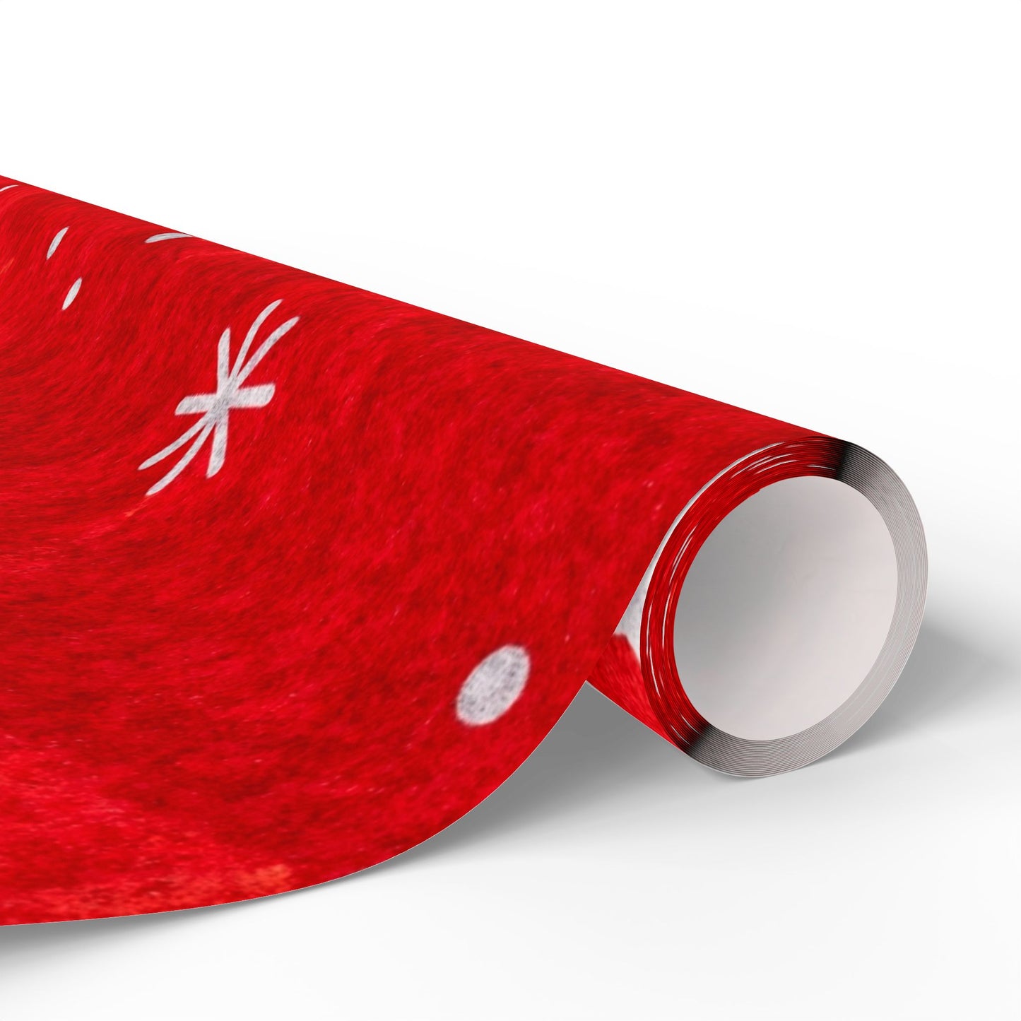 Holiday Snowflake Wrapping Paper Roll – Red Christmas Gift Wrap