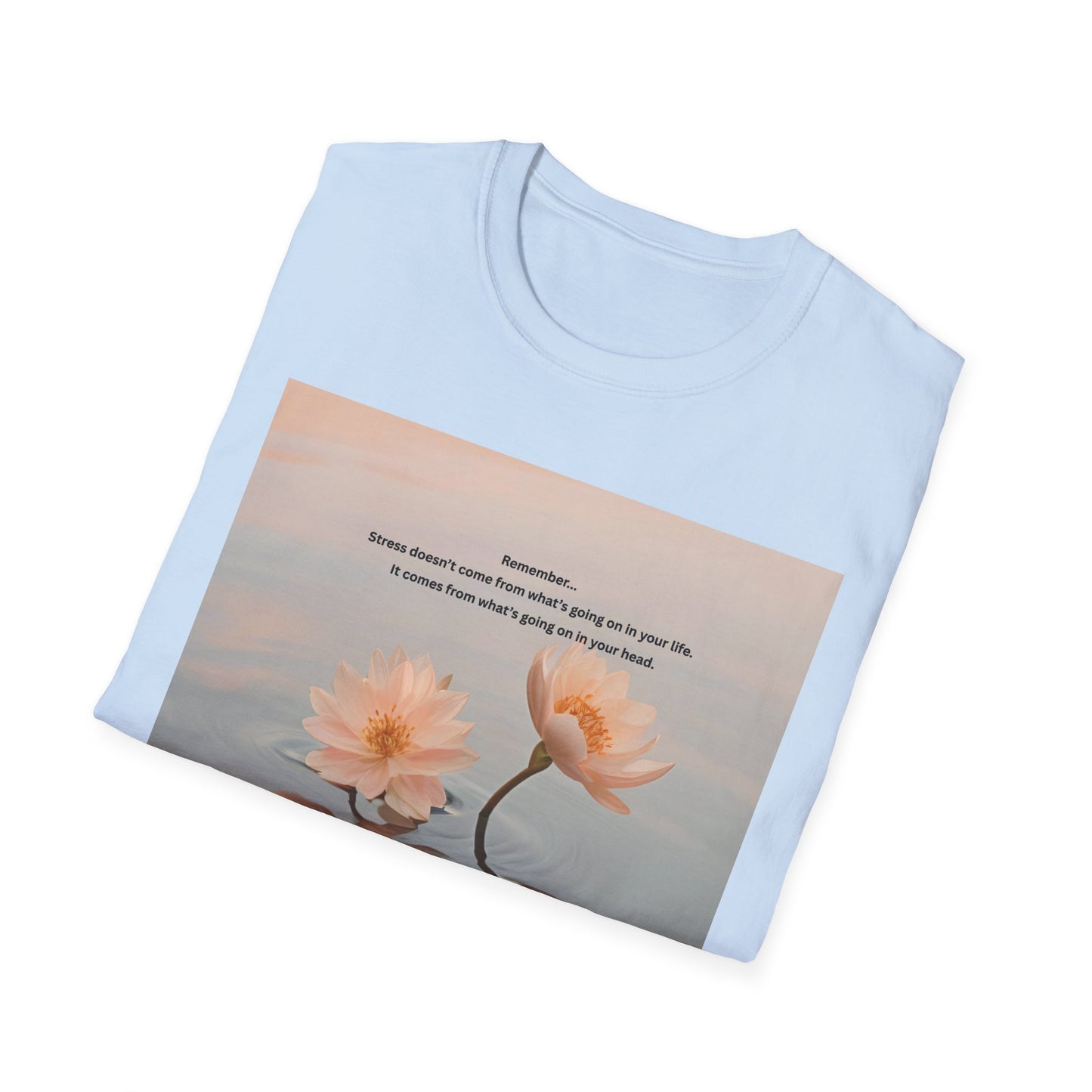 Calm Reflection T‑Shirt — 'Sometimes it takes a season' Floral Inspirational Tee