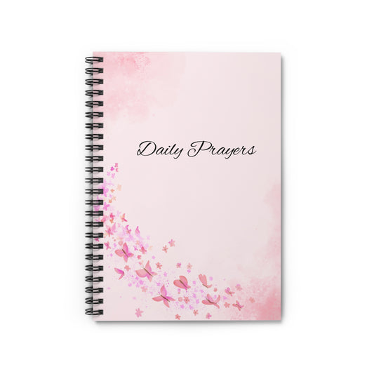 Praying Butterfly Spiral Notebook - Daily Prayers, Journal, Prayer Journal, Cute Stationery, Gift for Her, Floral Design