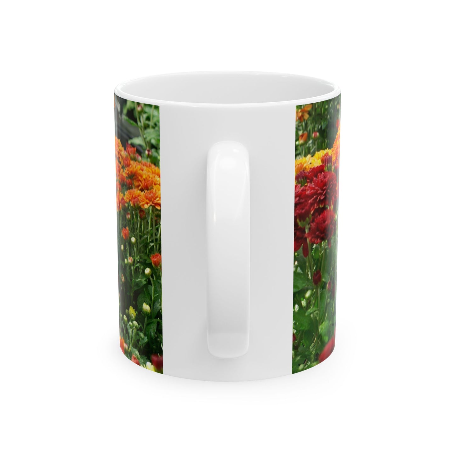 Blossom Grove Ceramic Mug, Floral Coffee Cup, Spring Morning Mug, Gift for Plant Lovers, Inspirational Quote Drinkware