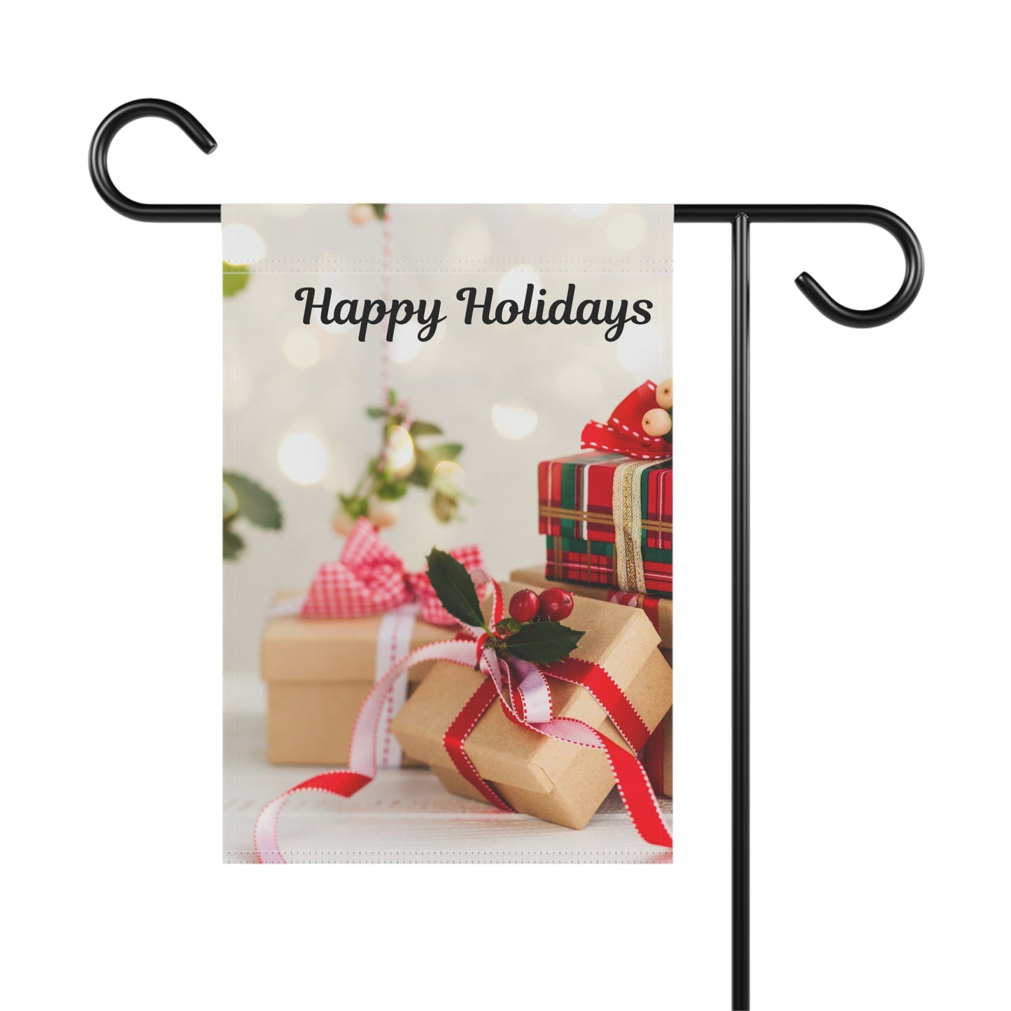 Holiday Garden Banner, Festive Outdoor Decor, Christmas House Flag, Seasonal Yard Sign, Welcome Banner for Garden