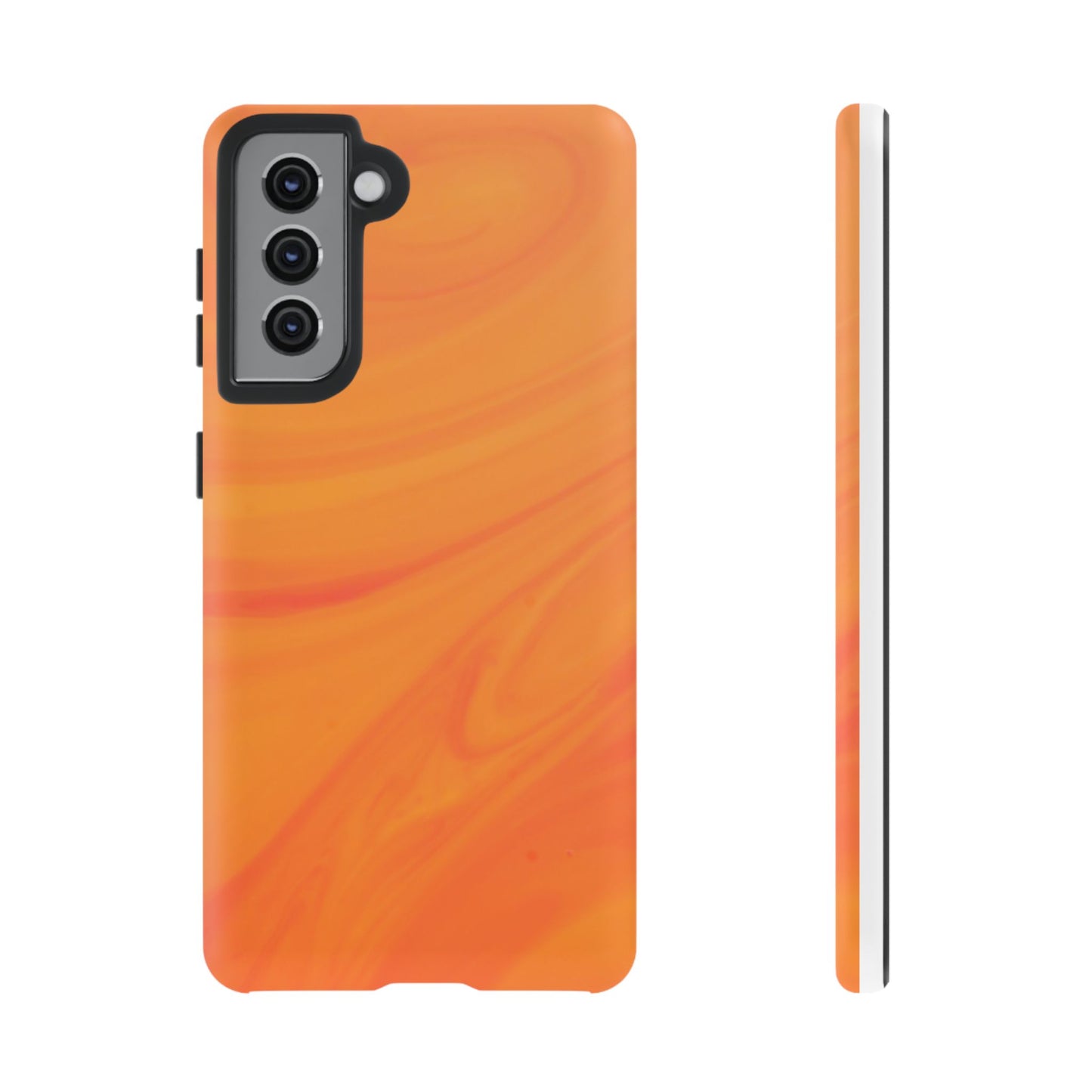 Tough Cases, Beautiful Orange Marble Design